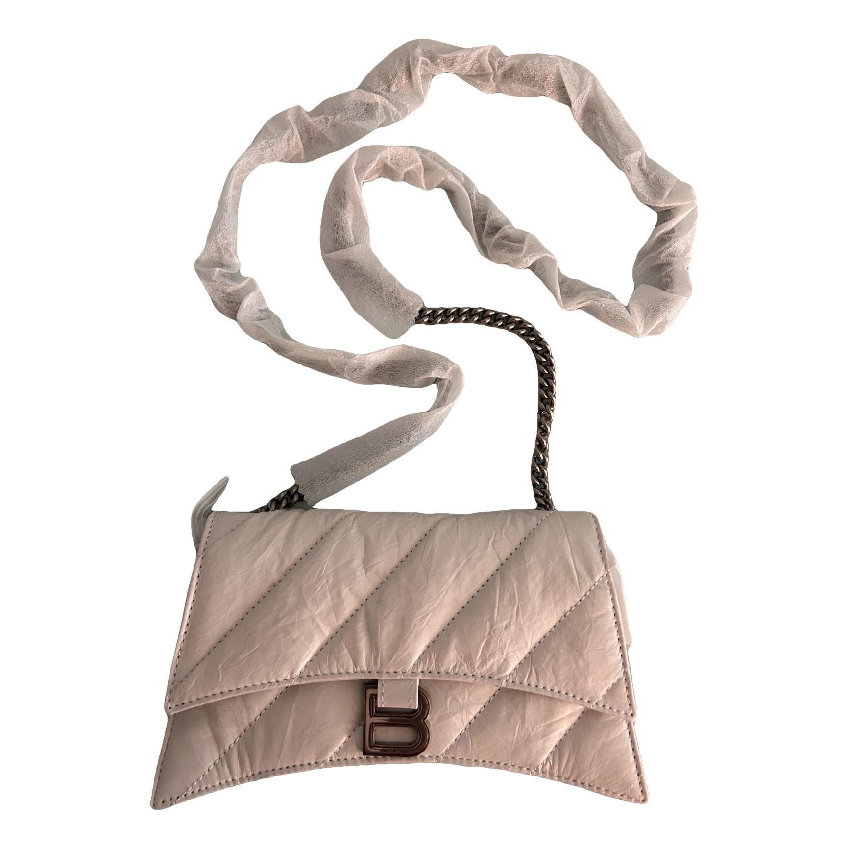 Crush leather handbag