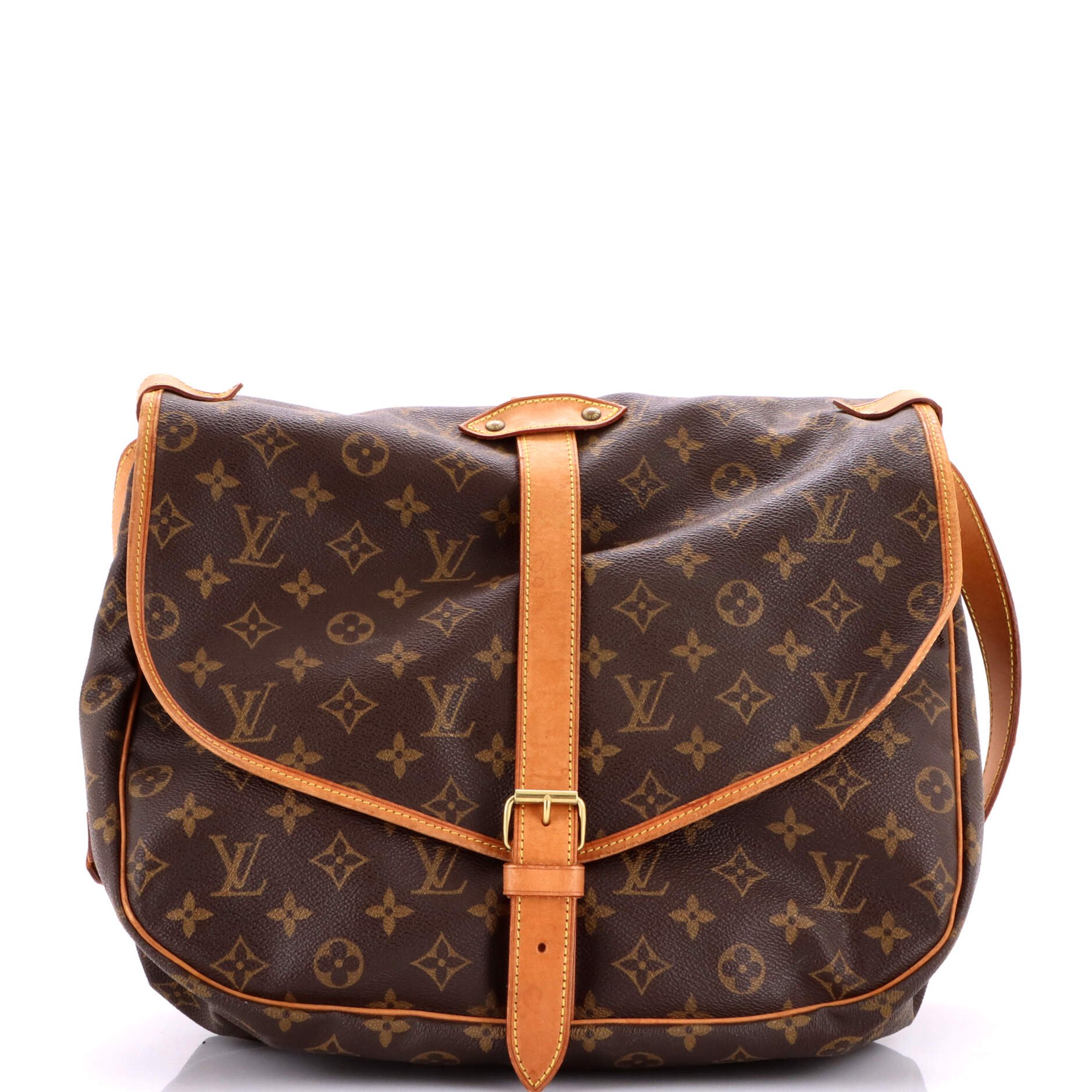 Louis Vuitton Saumur Handbag Monogram Canvas 35