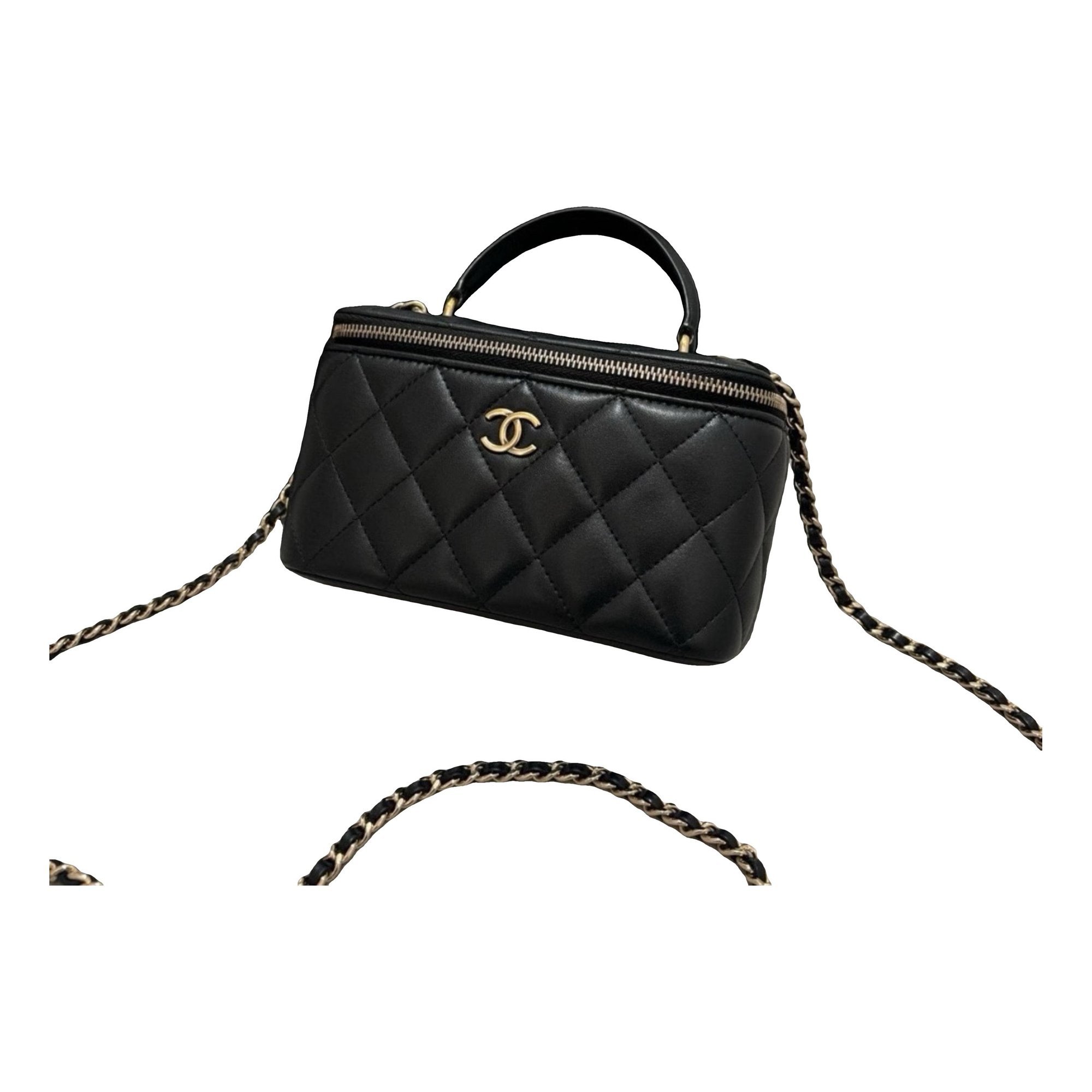 Vanity leather handbag
