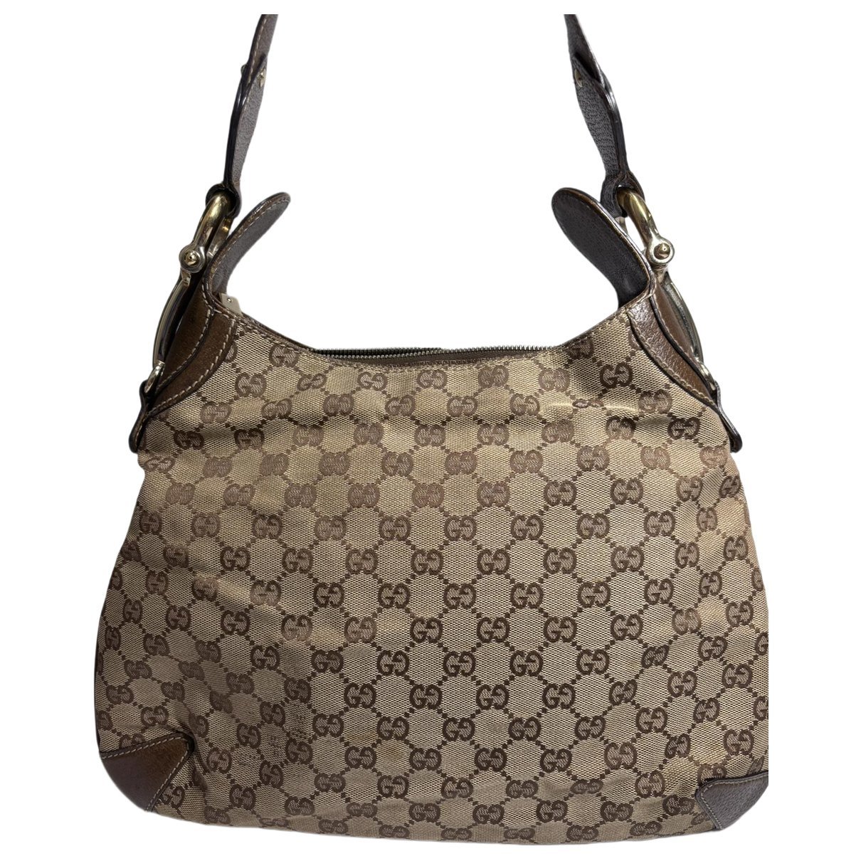Half Horsebit leather handbag