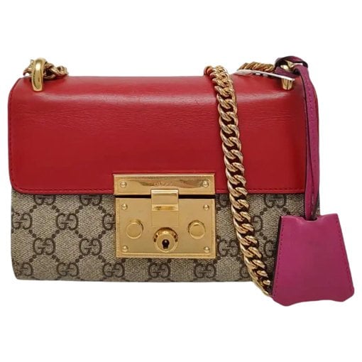 Padlock leather crossbody bag