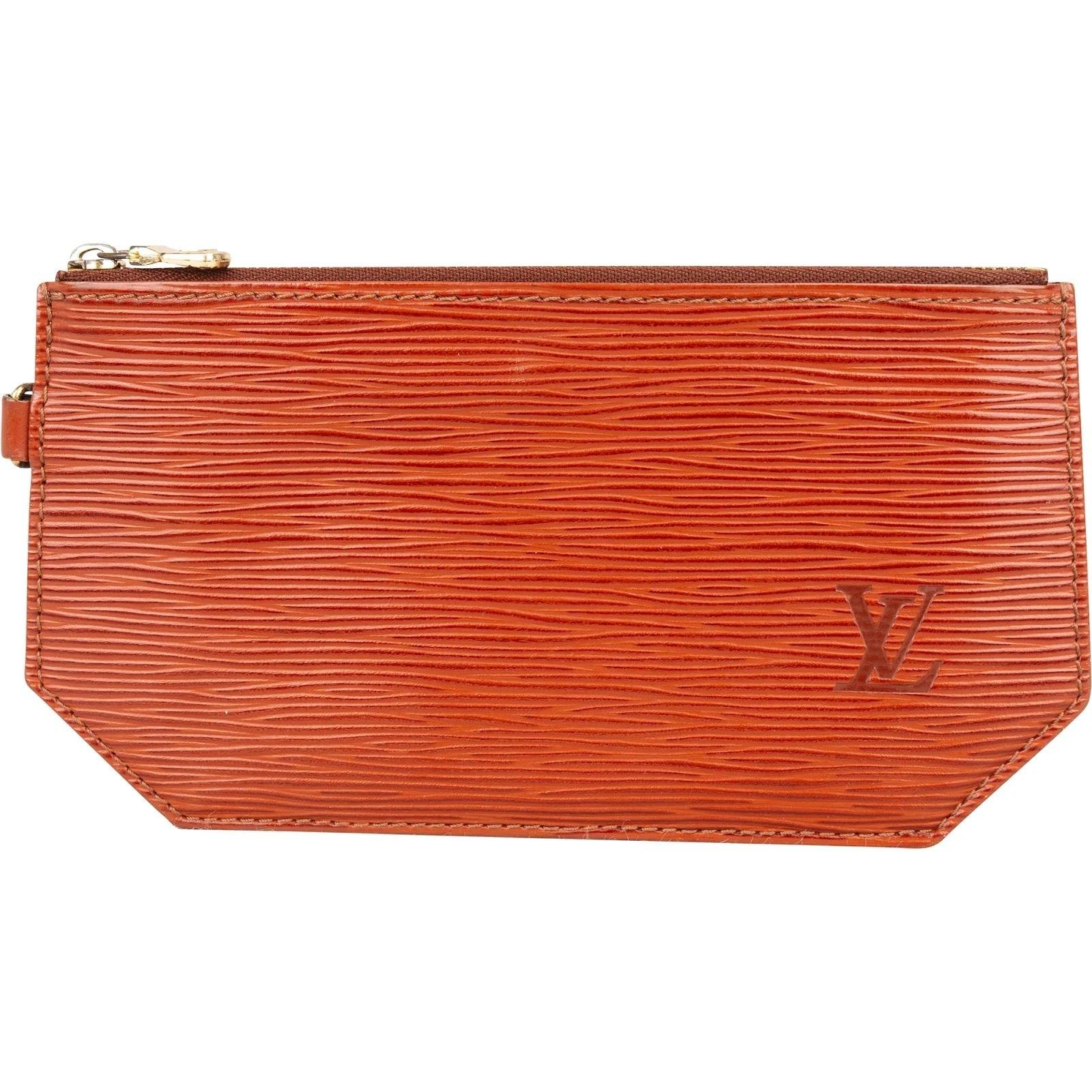 Leather clutch bag
