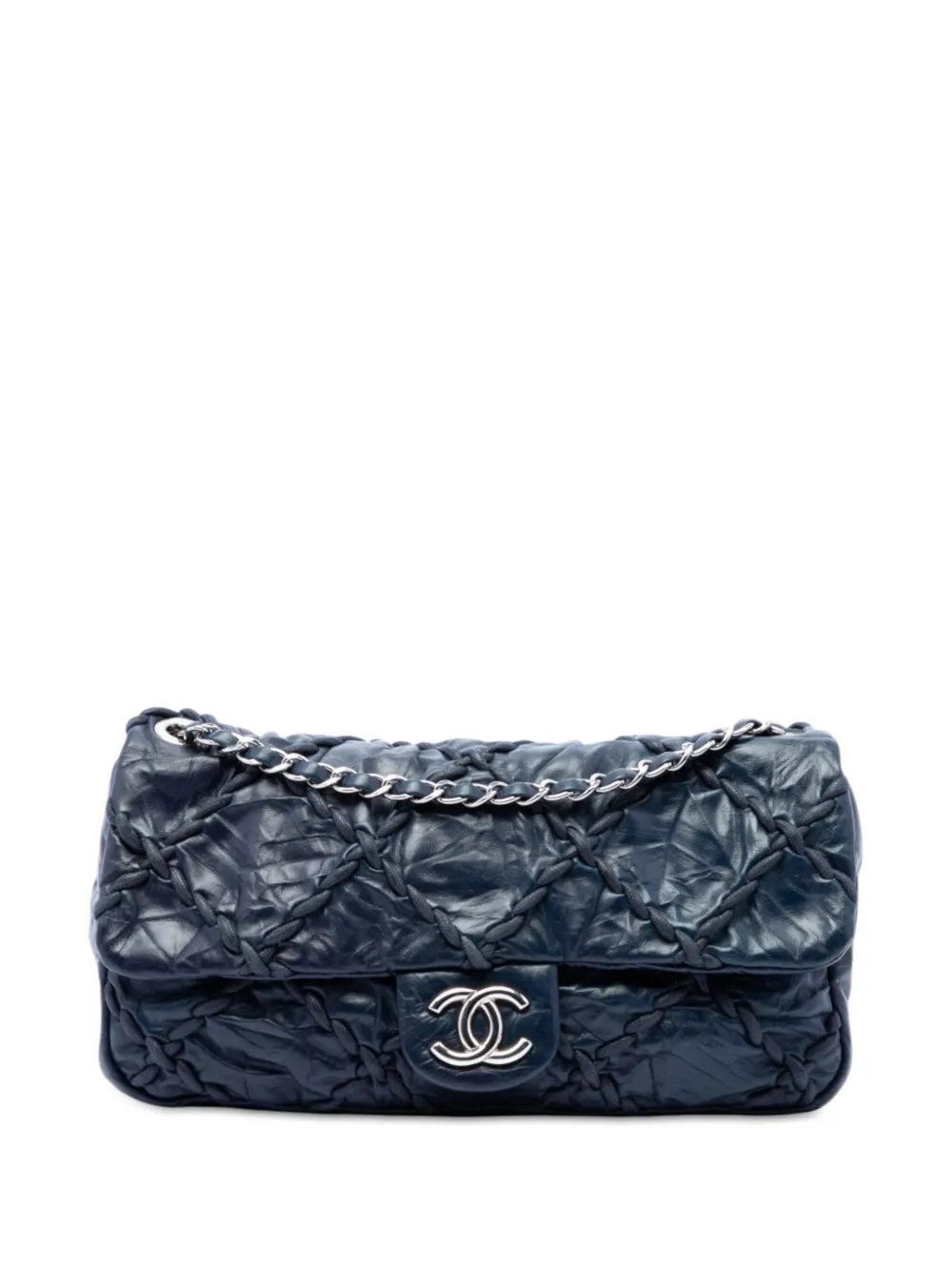 2011 Medium Quilted Crinkled Calfskin Ultra Stitch Flap shoulder bag