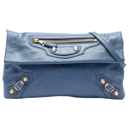 Envelop leather clutch bag