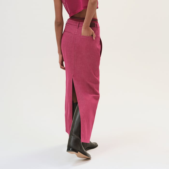 Rose Bougainvillier Long Skirt