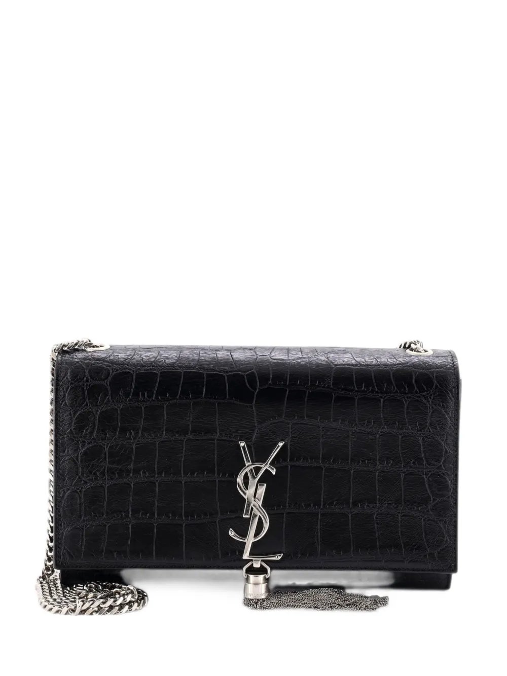 Classic Monogram Tassel Crocodile Embossed Leather Medium crossbody bag