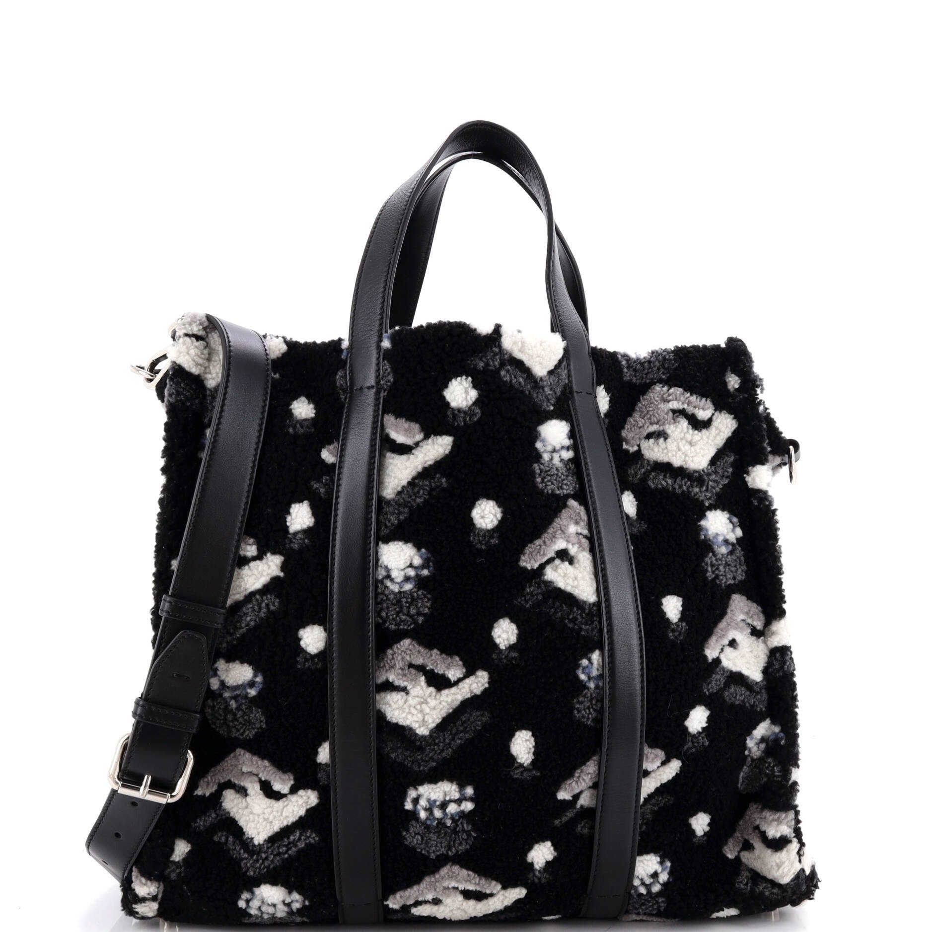 Convertible Shopping Tote Printed Shearling Large