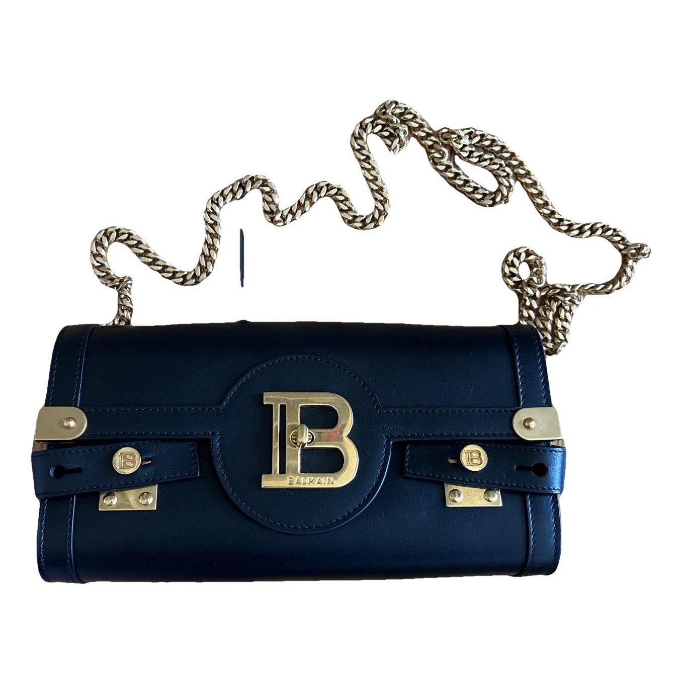 Leather clutch bag