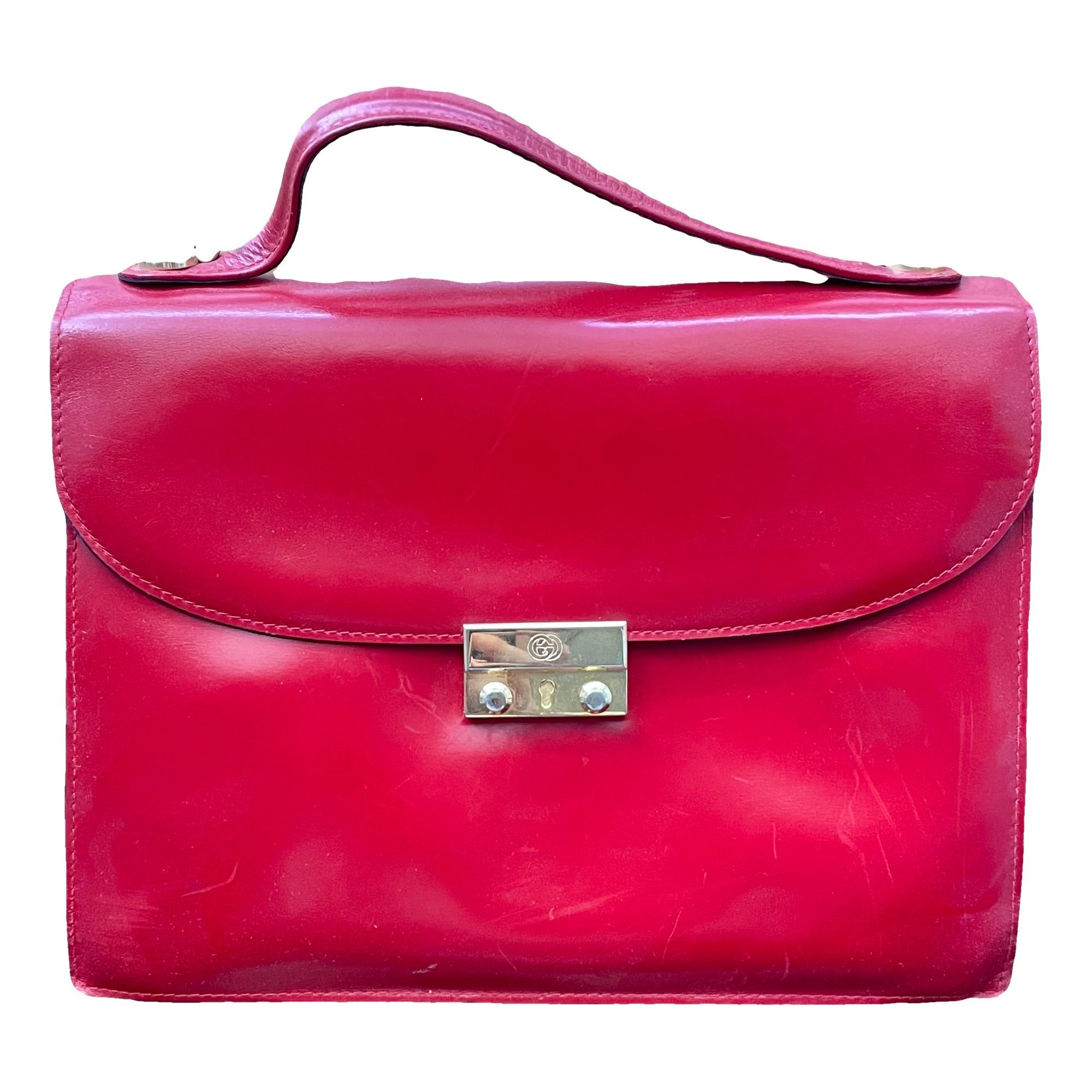 Patent leather handbag