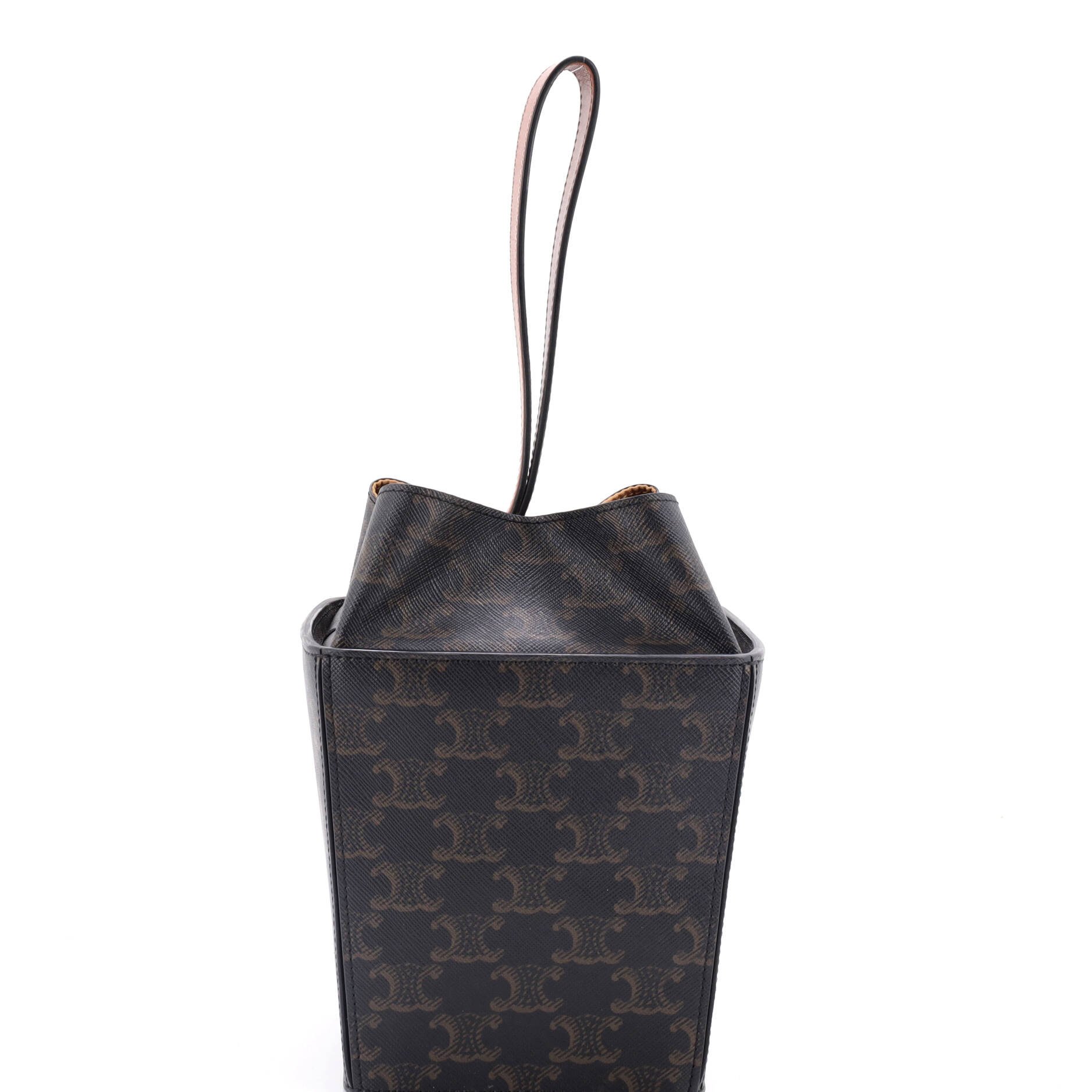 Strap Box Top Handle Bag Triomphe Coated Canvas