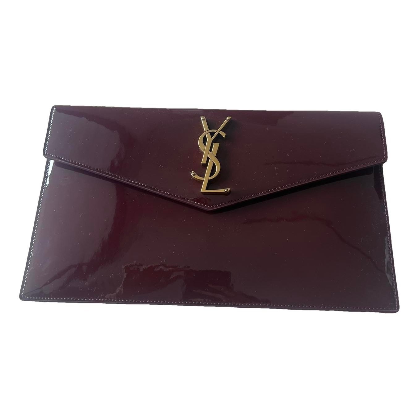 Patent leather clutch bag