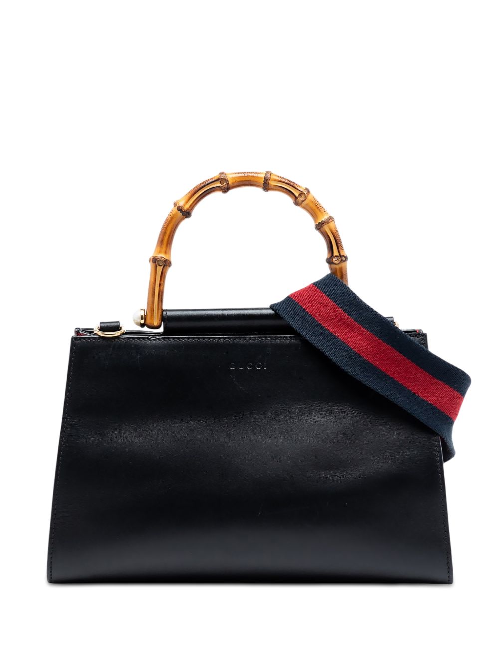 2016-2025 Small Leather Bamboo Nymphaea Web satchel