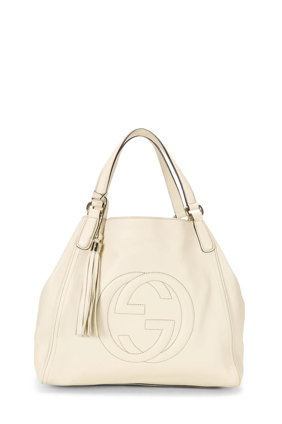 White Leather Soho Convertible Shoulder Bag