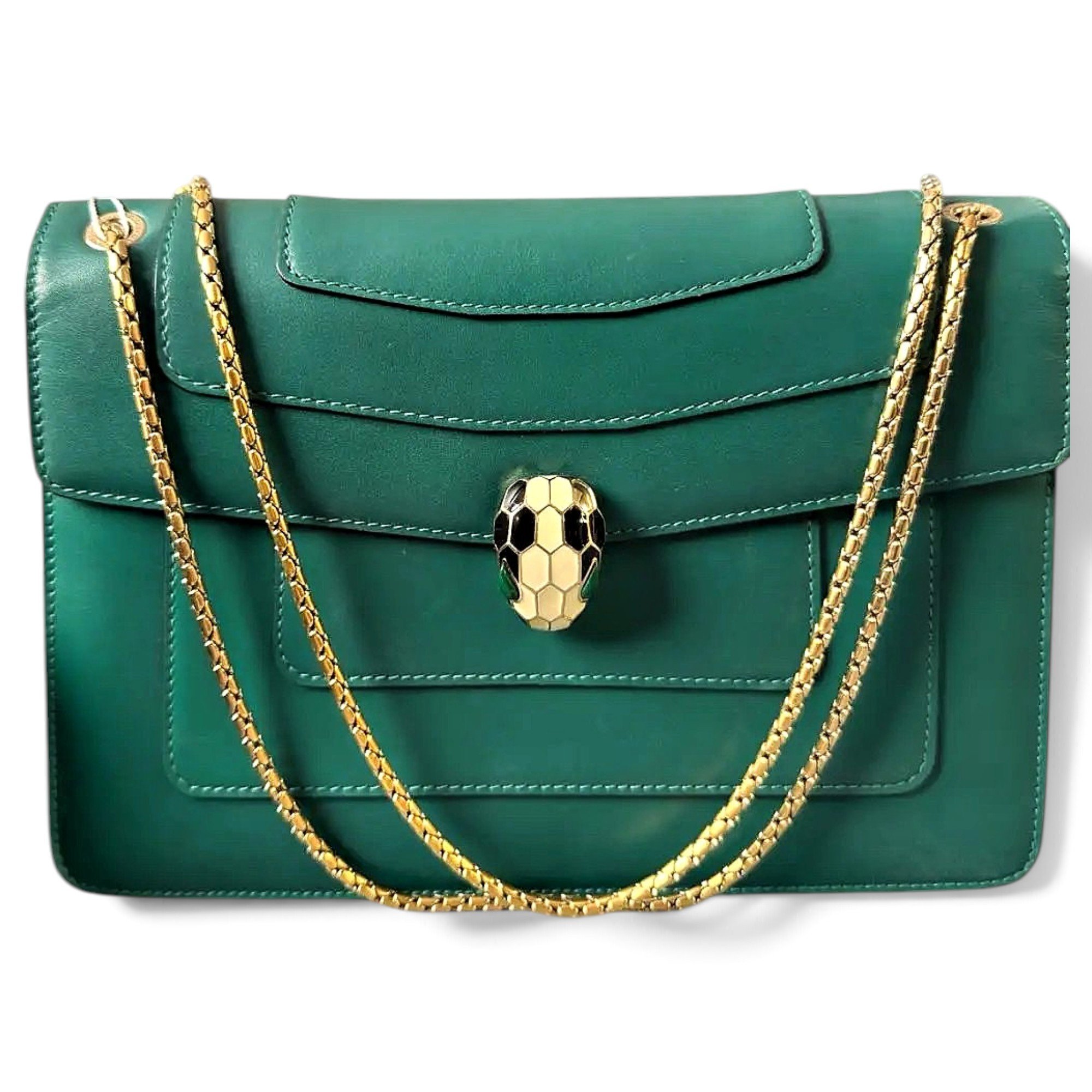 Serpenti leather handbag