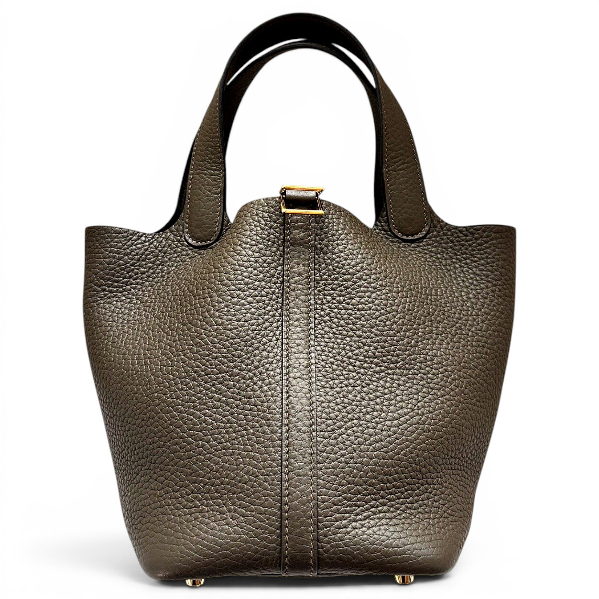Picotin leather tote