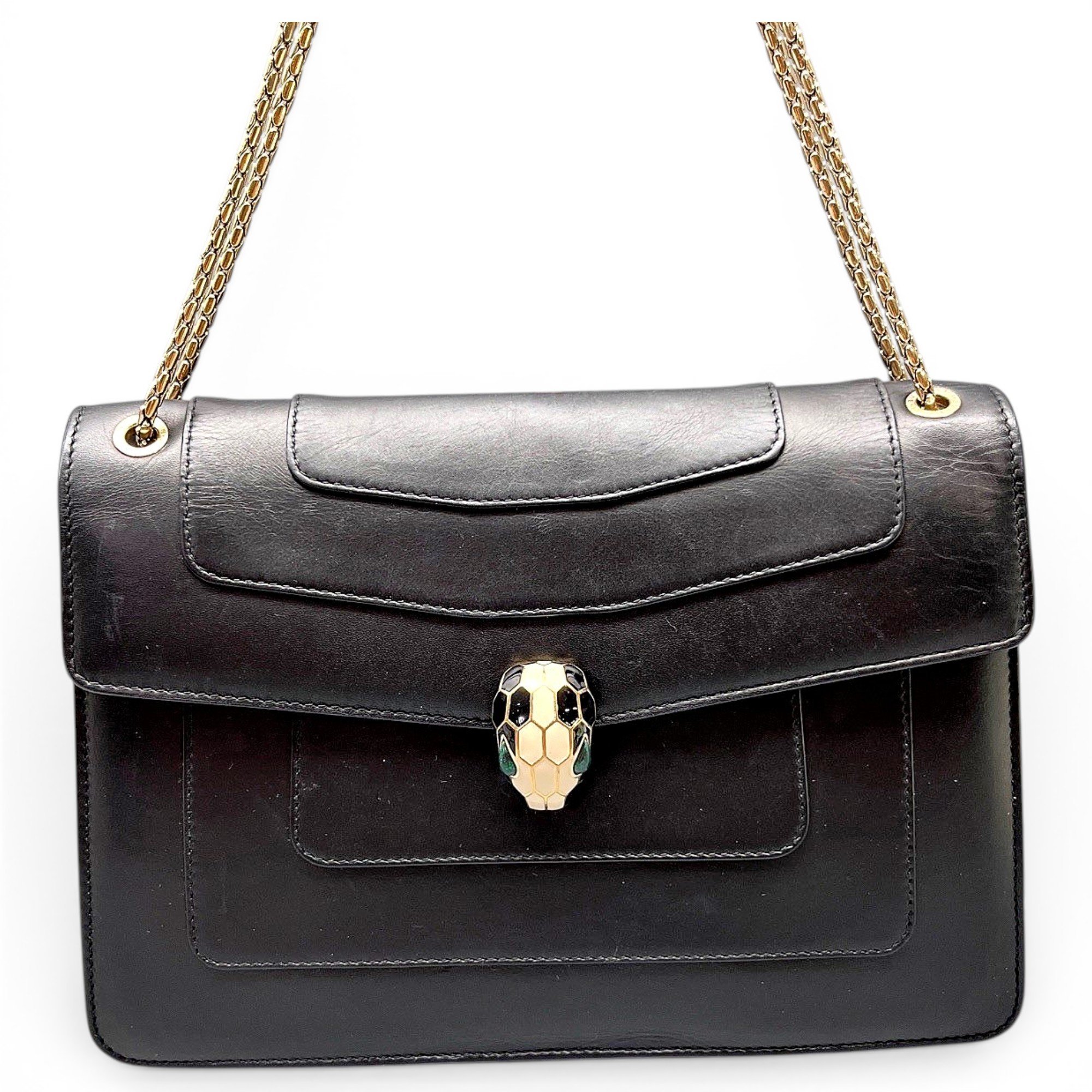 Bvlgari Serpenti leather handbag