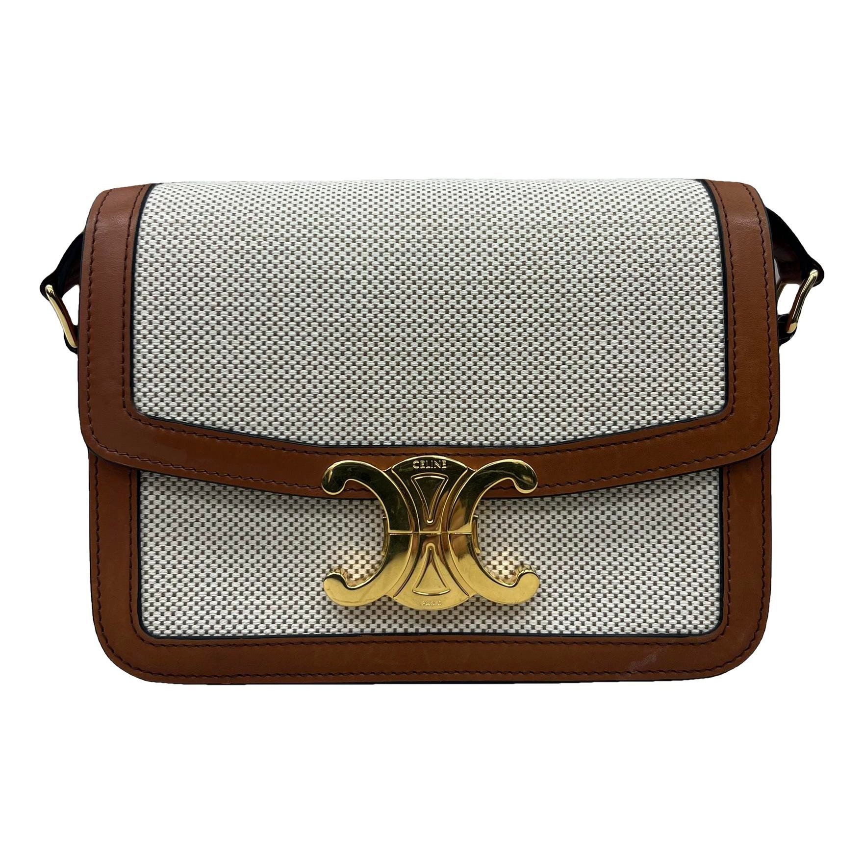 Triomphe leather handbag
