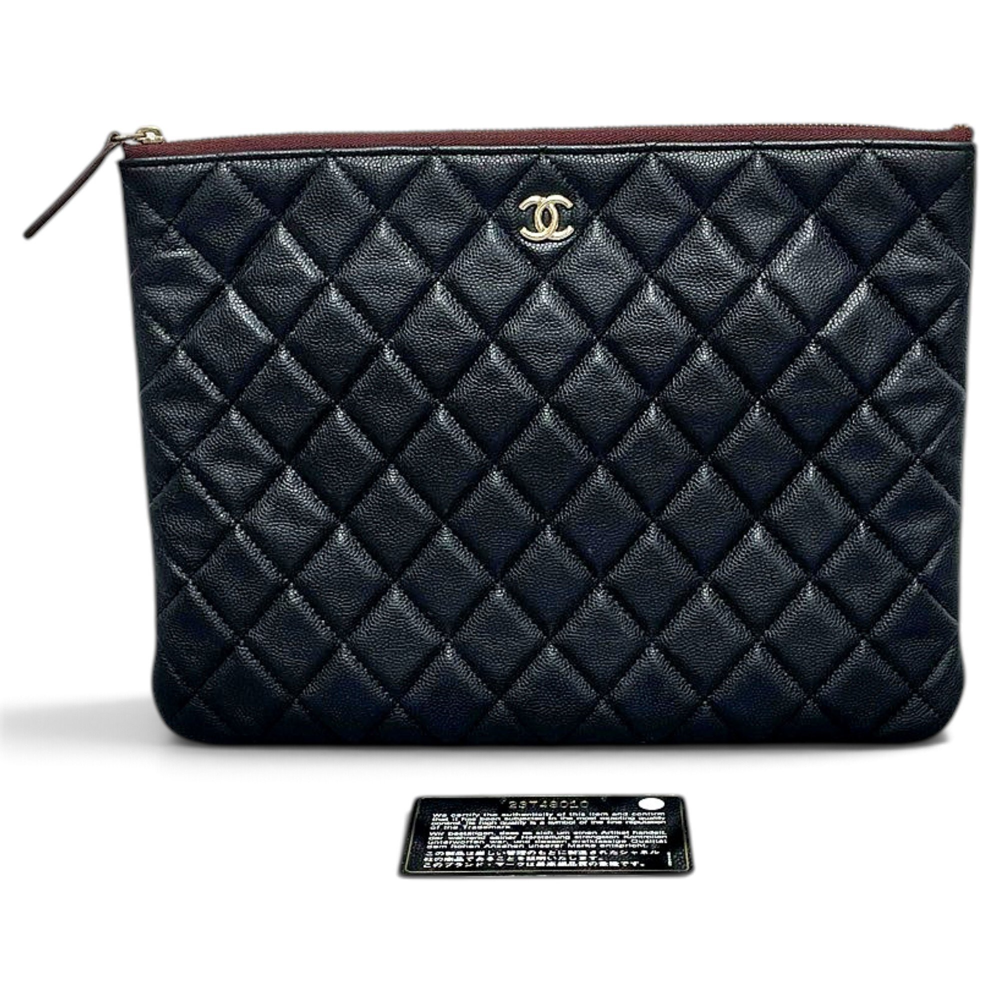 Leather clutch bag