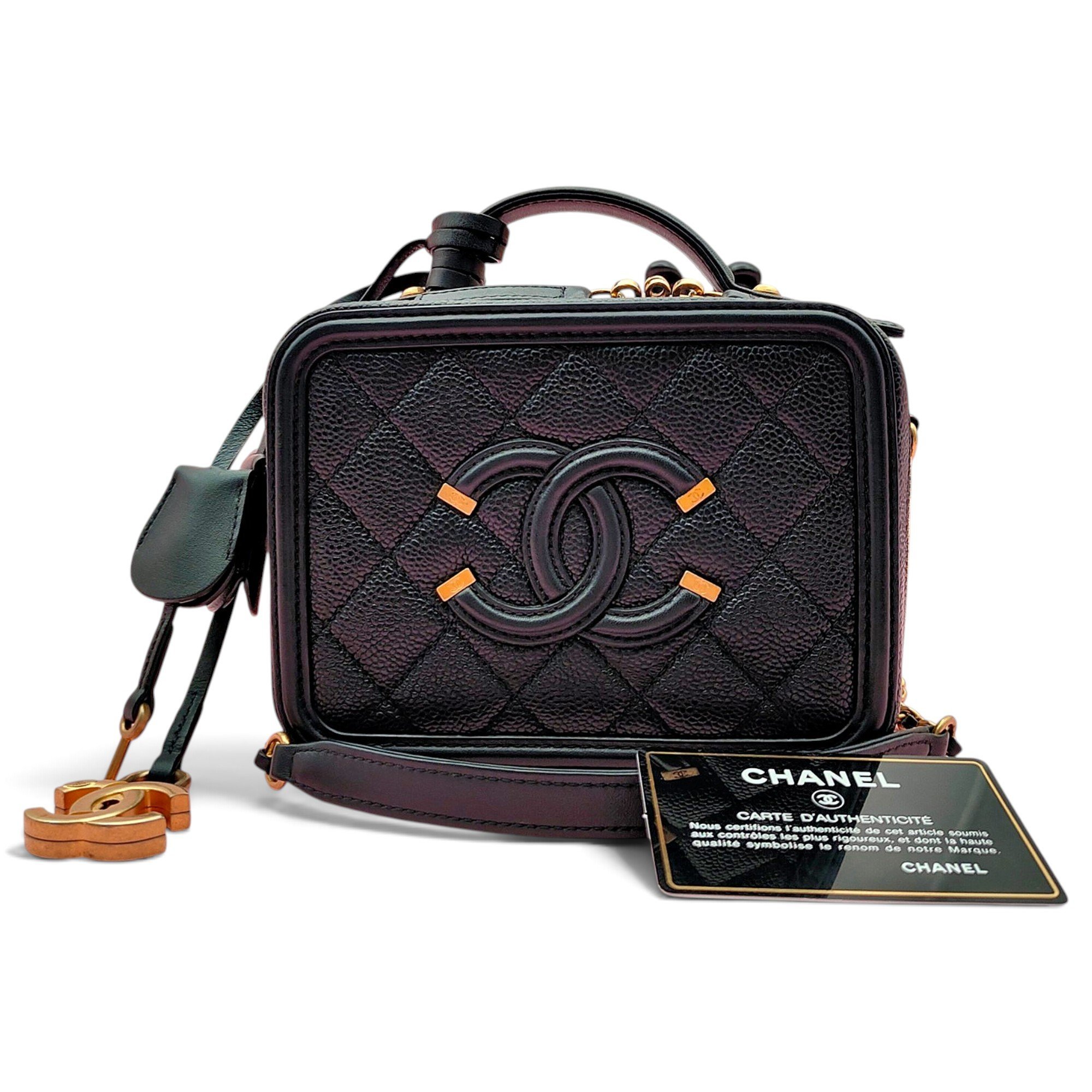 Vanity leather handbag