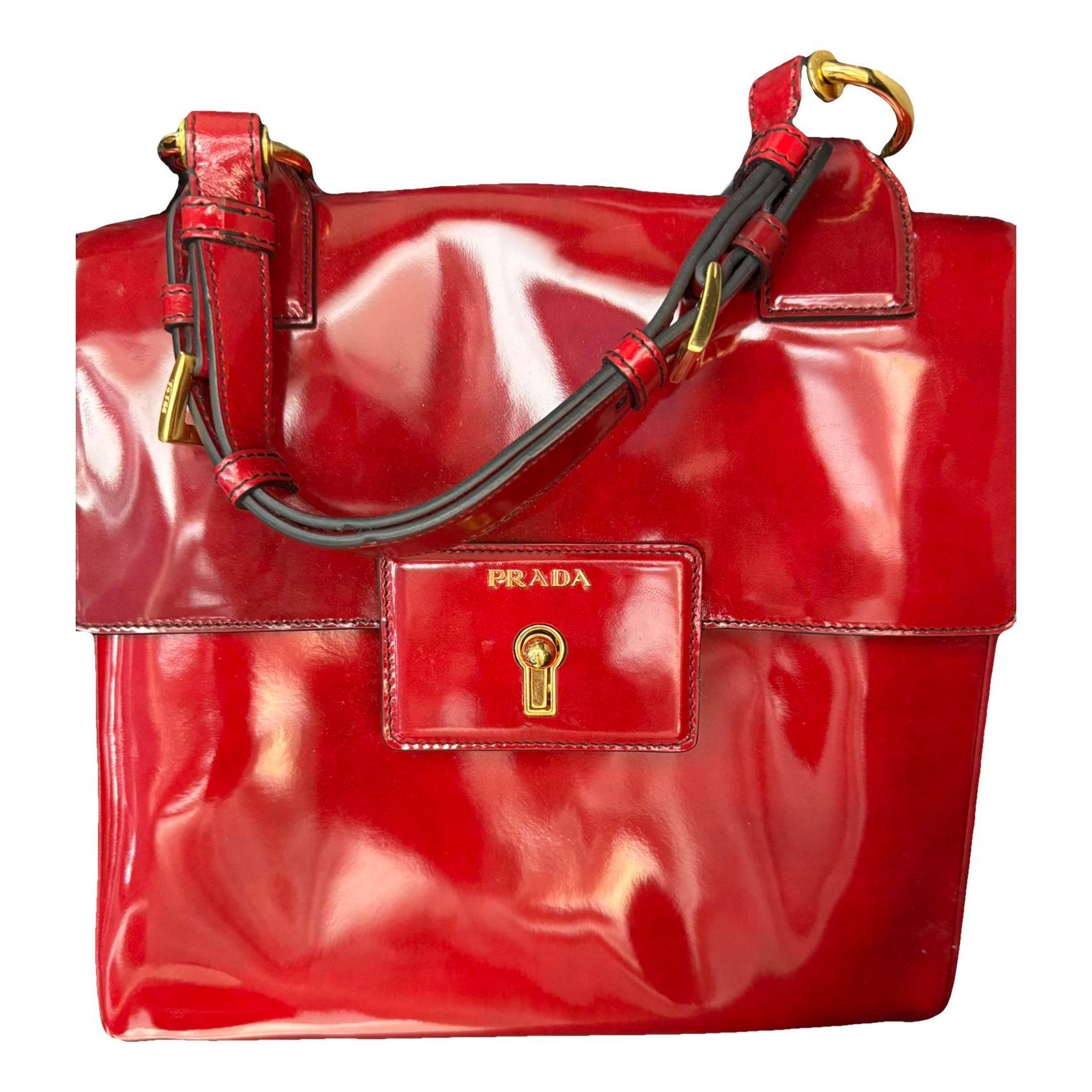 Patent leather tote