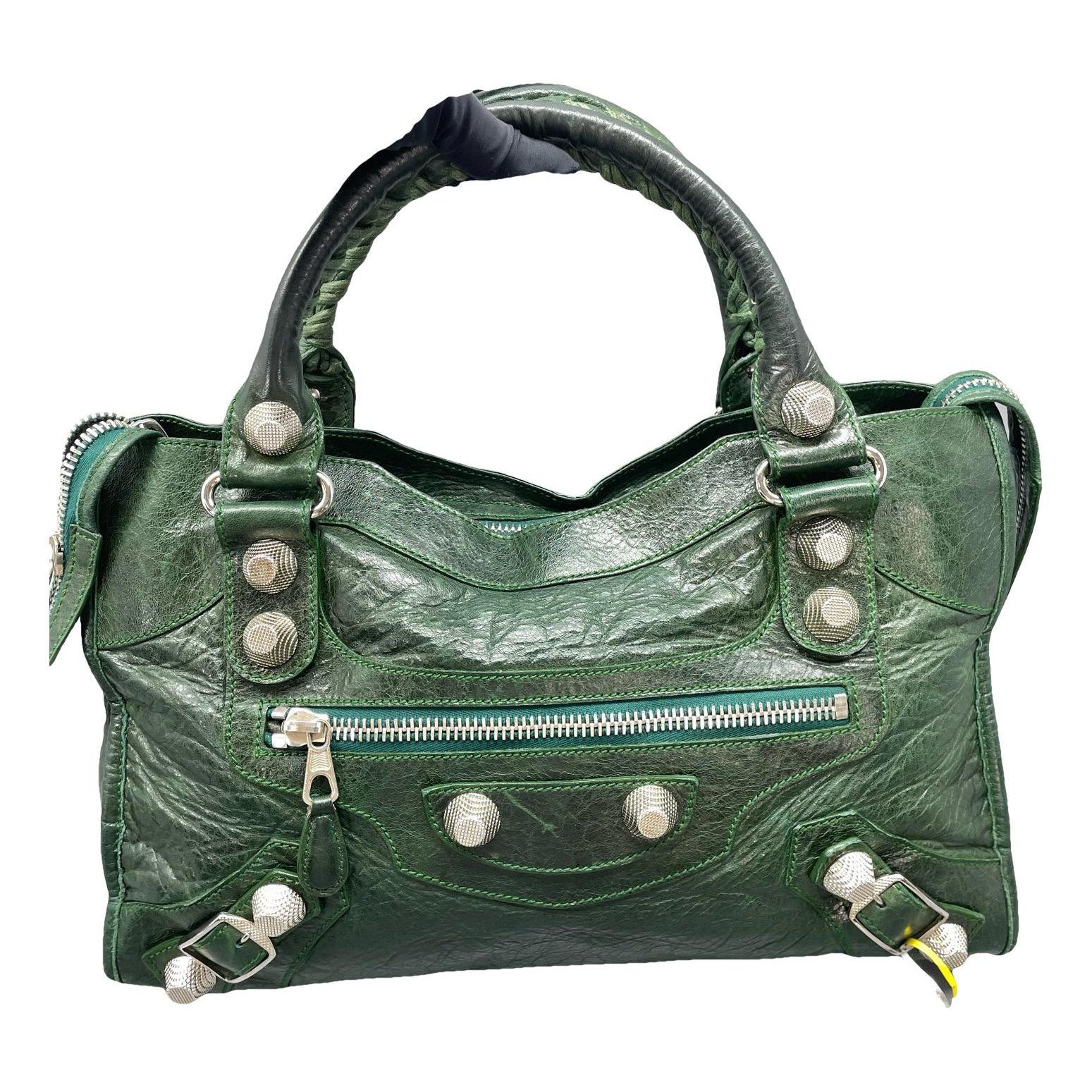 City leather handbag