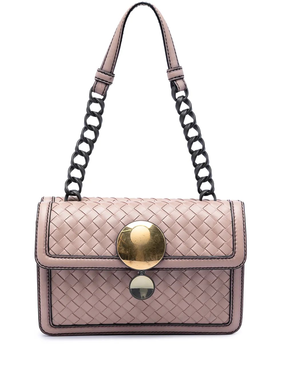 2012-2026 Nappa Intrecciato Mirror Lens Double Sided Flap shoulder bag