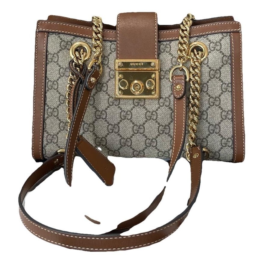 Padlock leather handbag