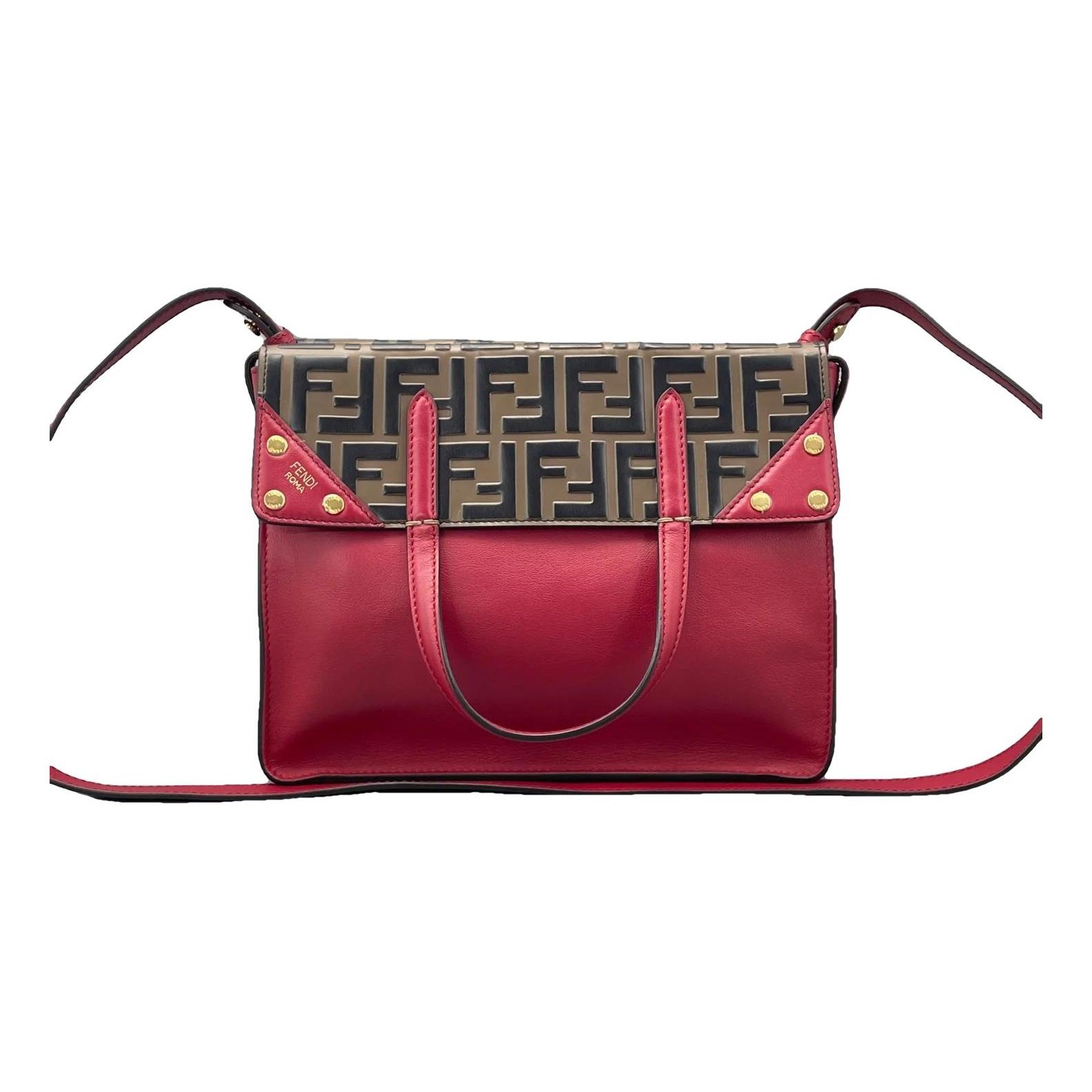 Flip leather crossbody bag