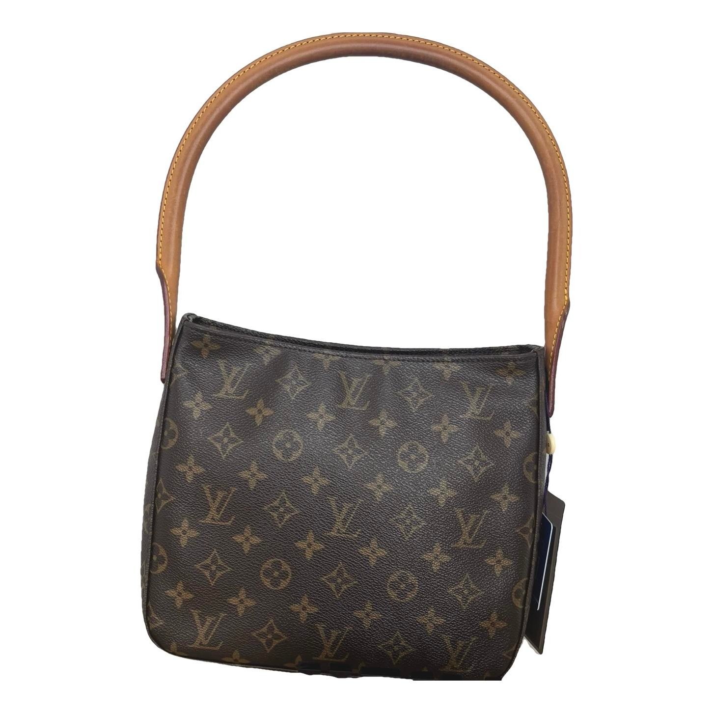 Looping leather handbag