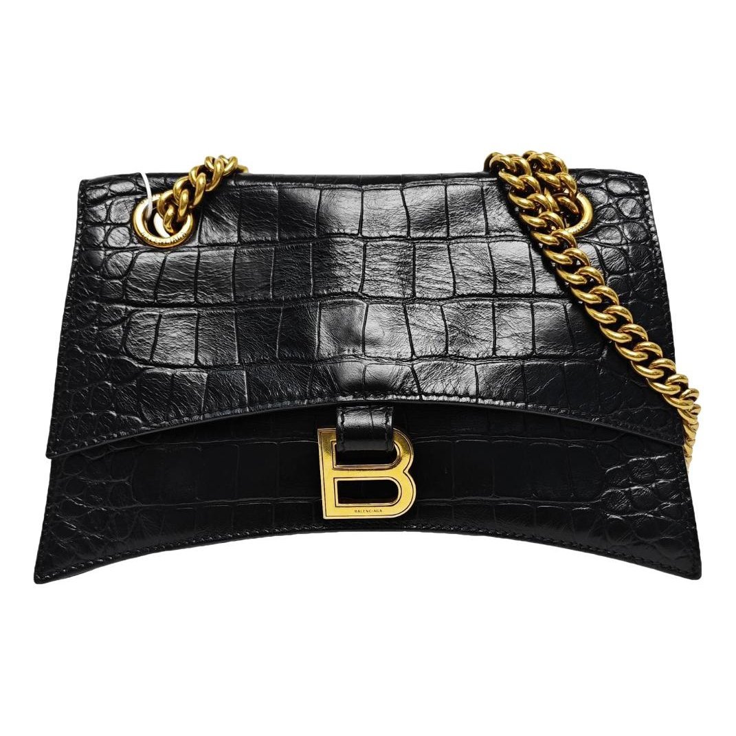 Crush leather handbag