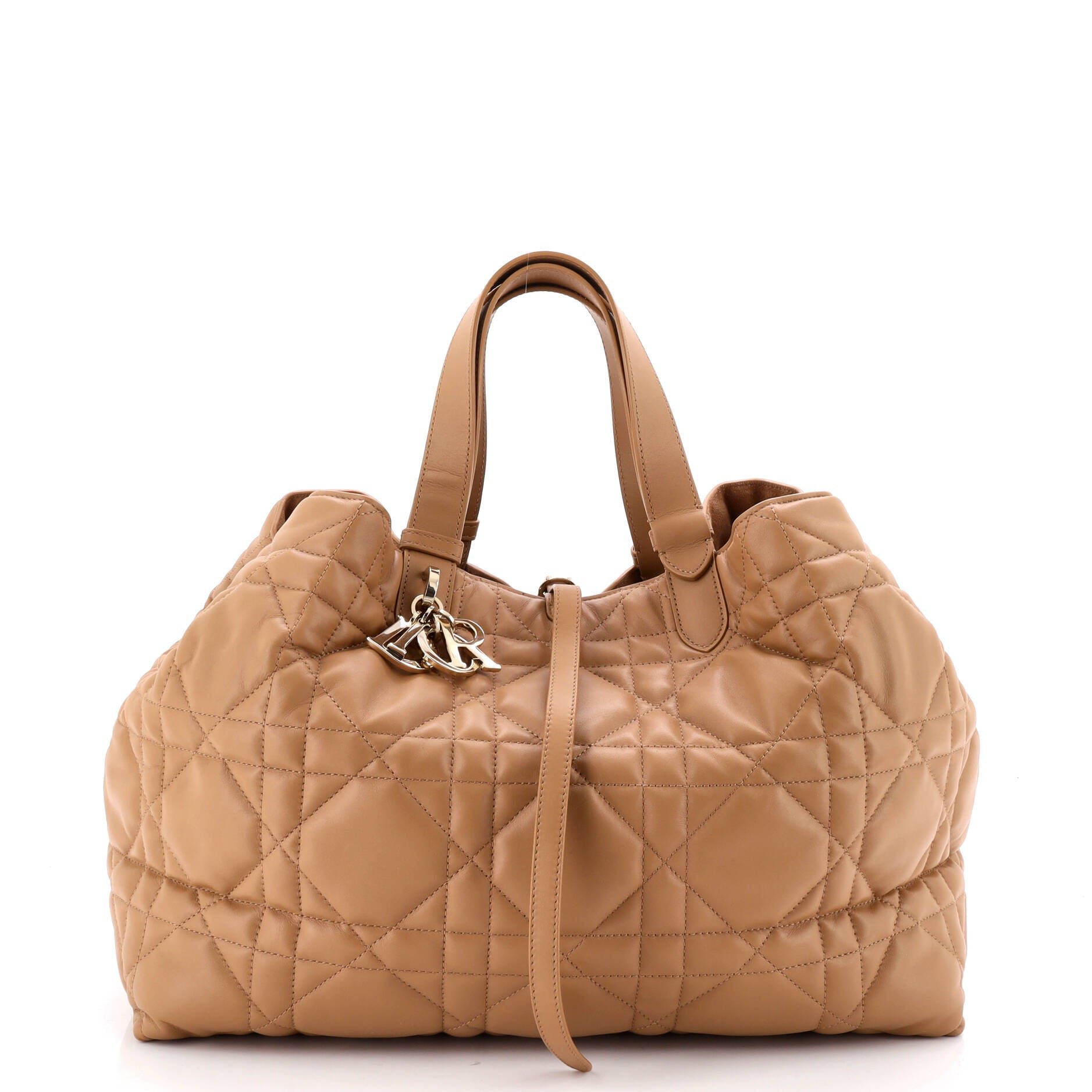 Dior Toujours Tote Bag Macrocannage Quilt Calfskin Large