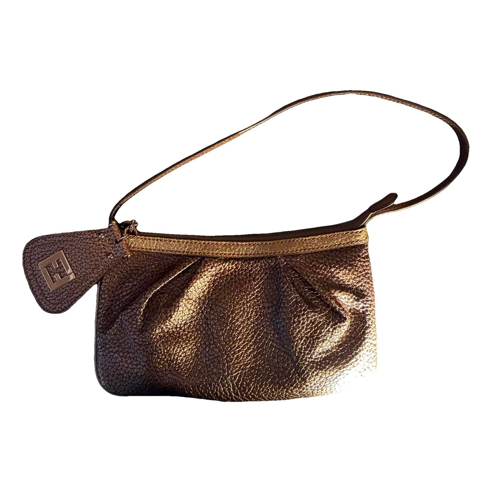 Leather clutch bag