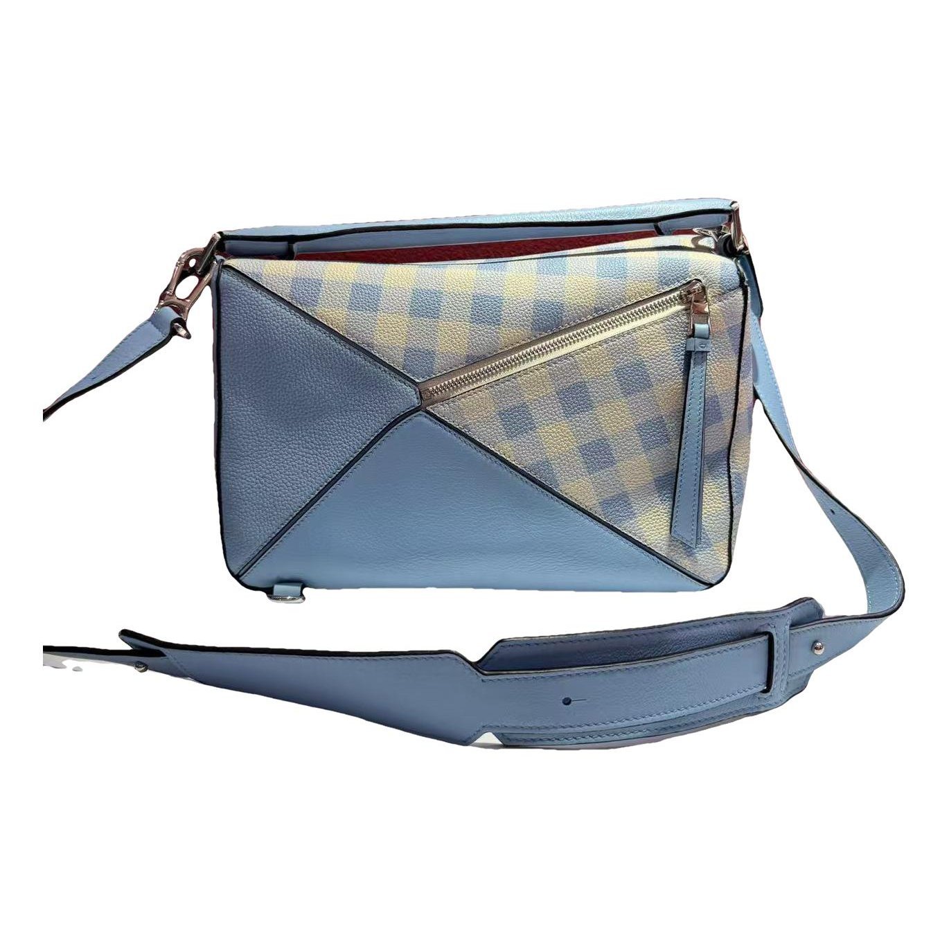 Puzzle leather handbag