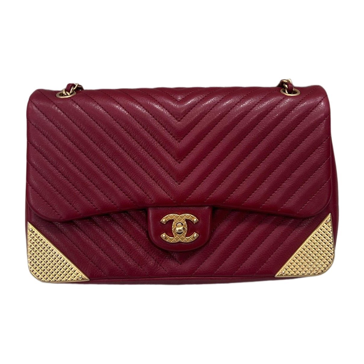 Statement leather handbag