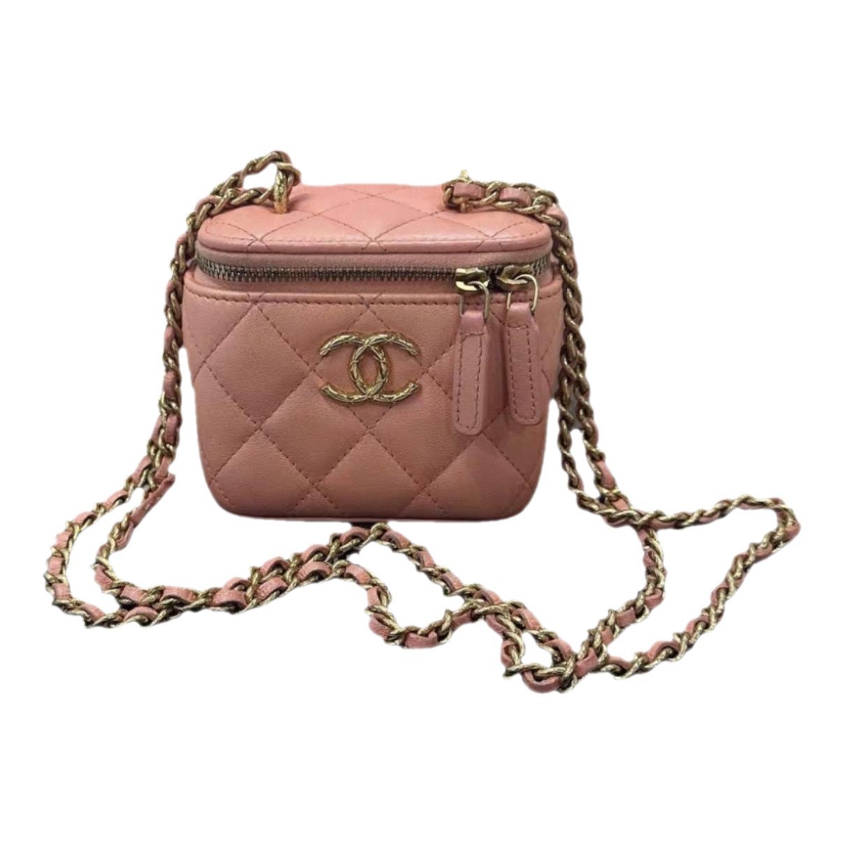 Vanity leather handbag
