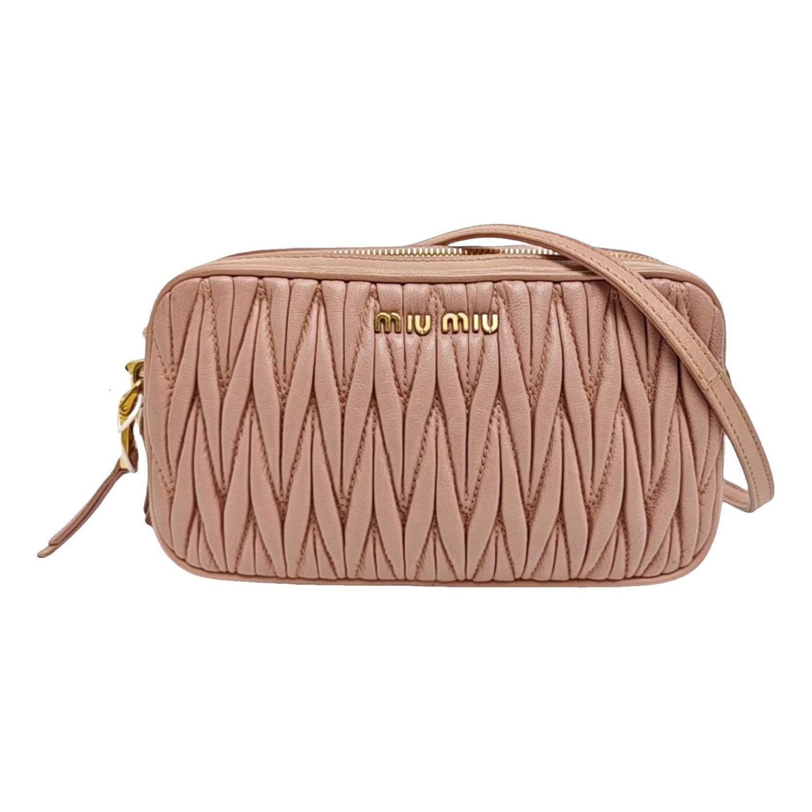 Miu Club leather crossbody bag