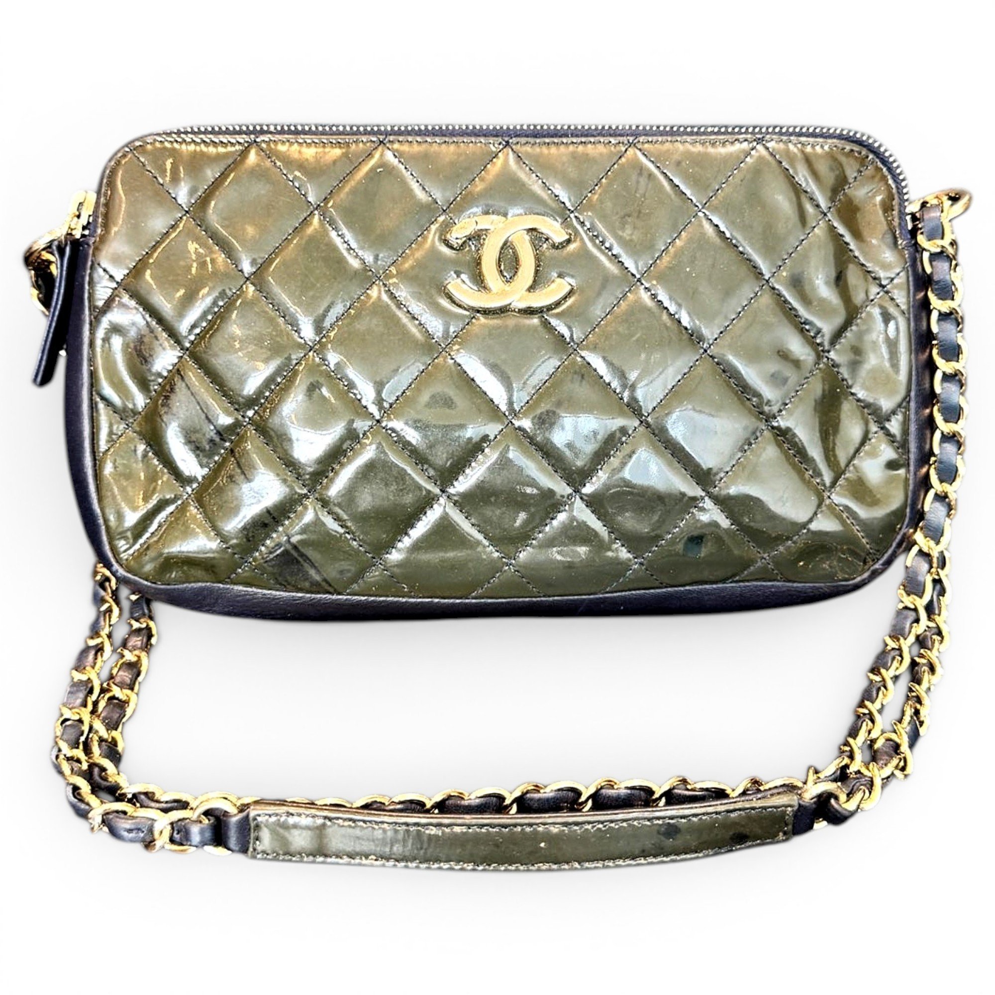 Patent leather crossbody bag