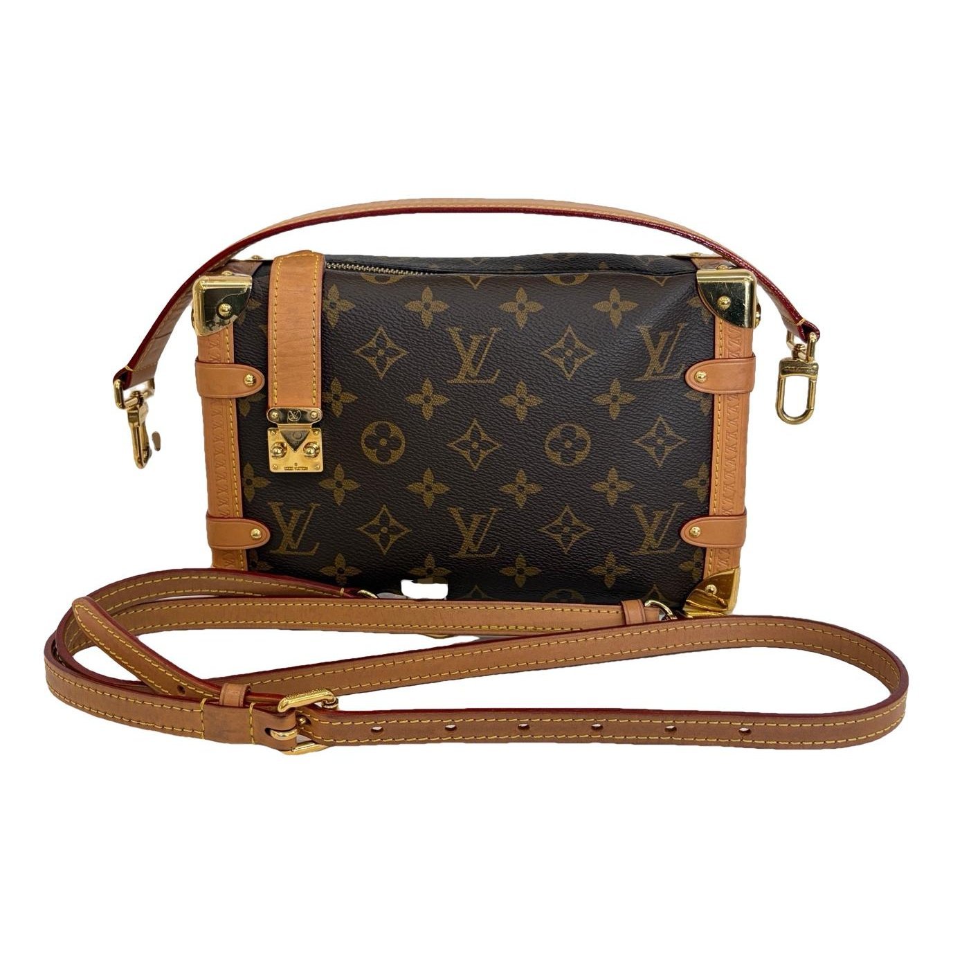 Side Trunk leather handbag