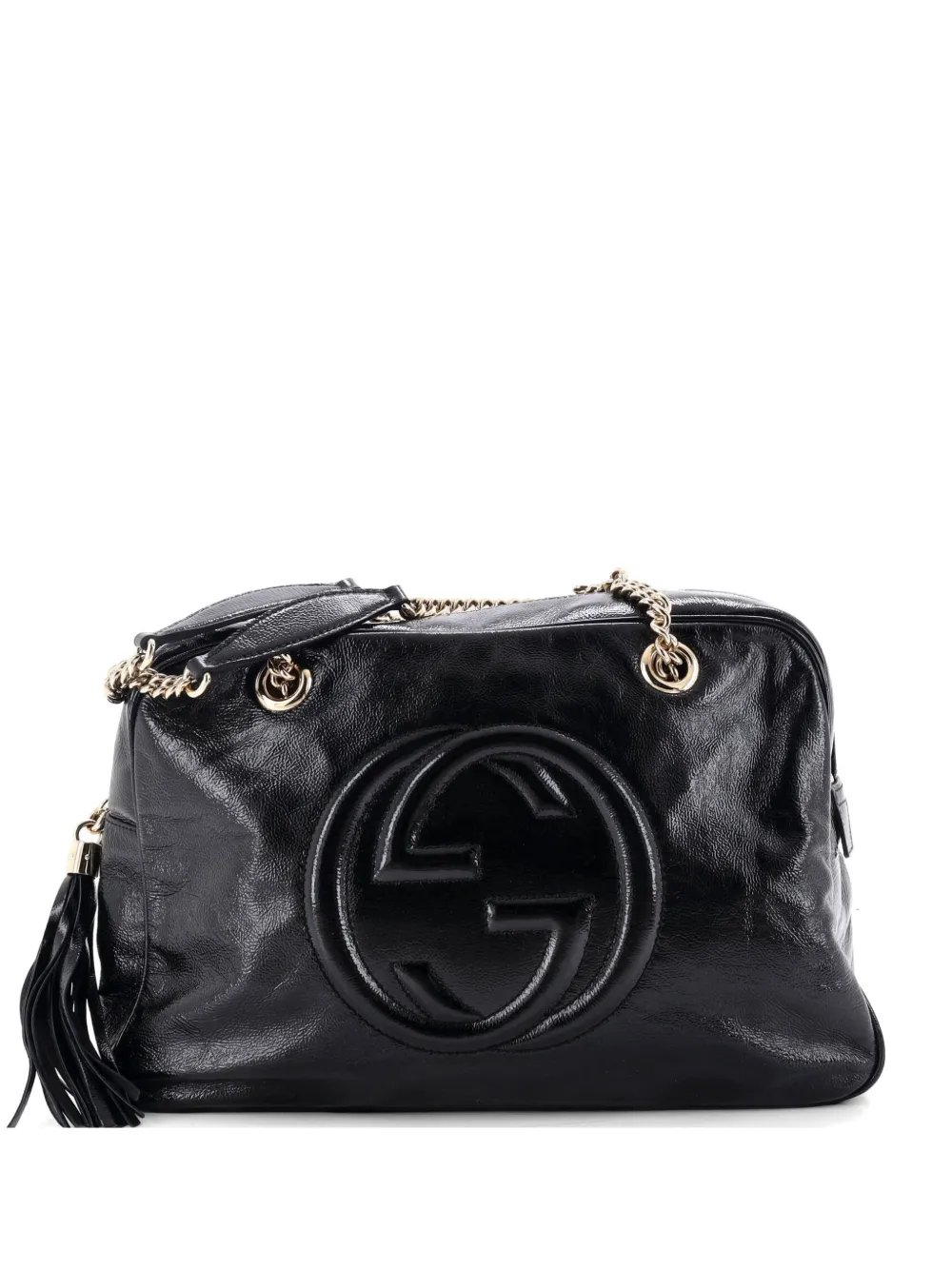 Soho Chain Zip Patent Medium shoulder bag
