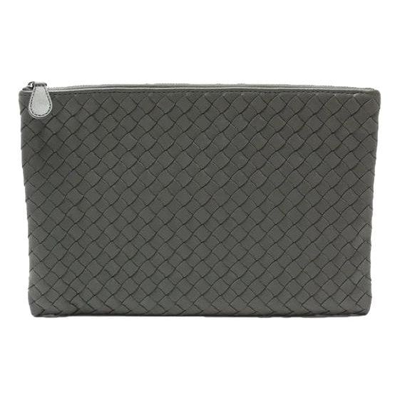 Pouch leather clutch bag