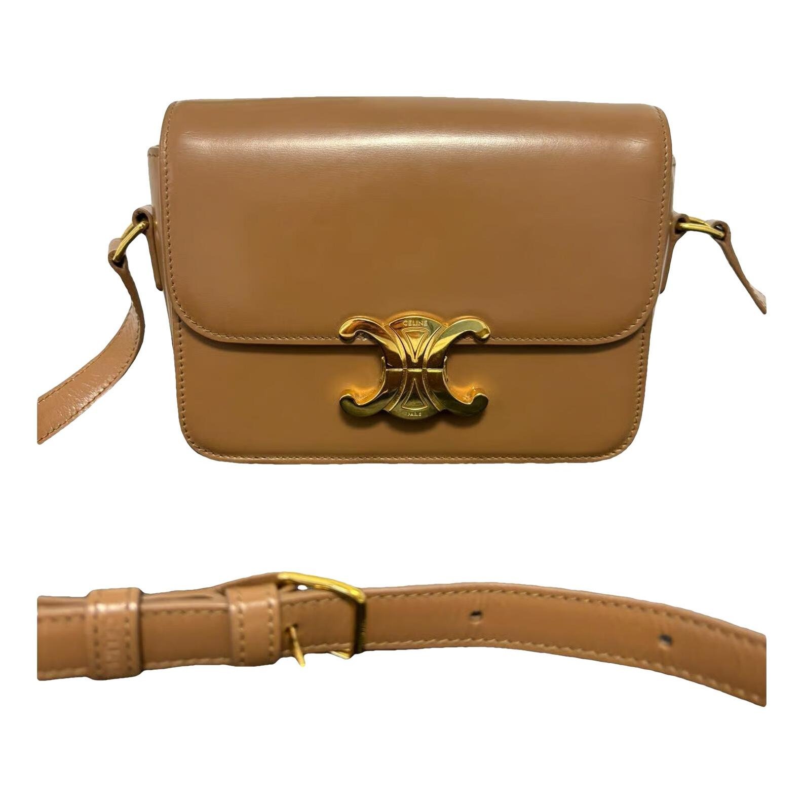 Triomphe leather handbag