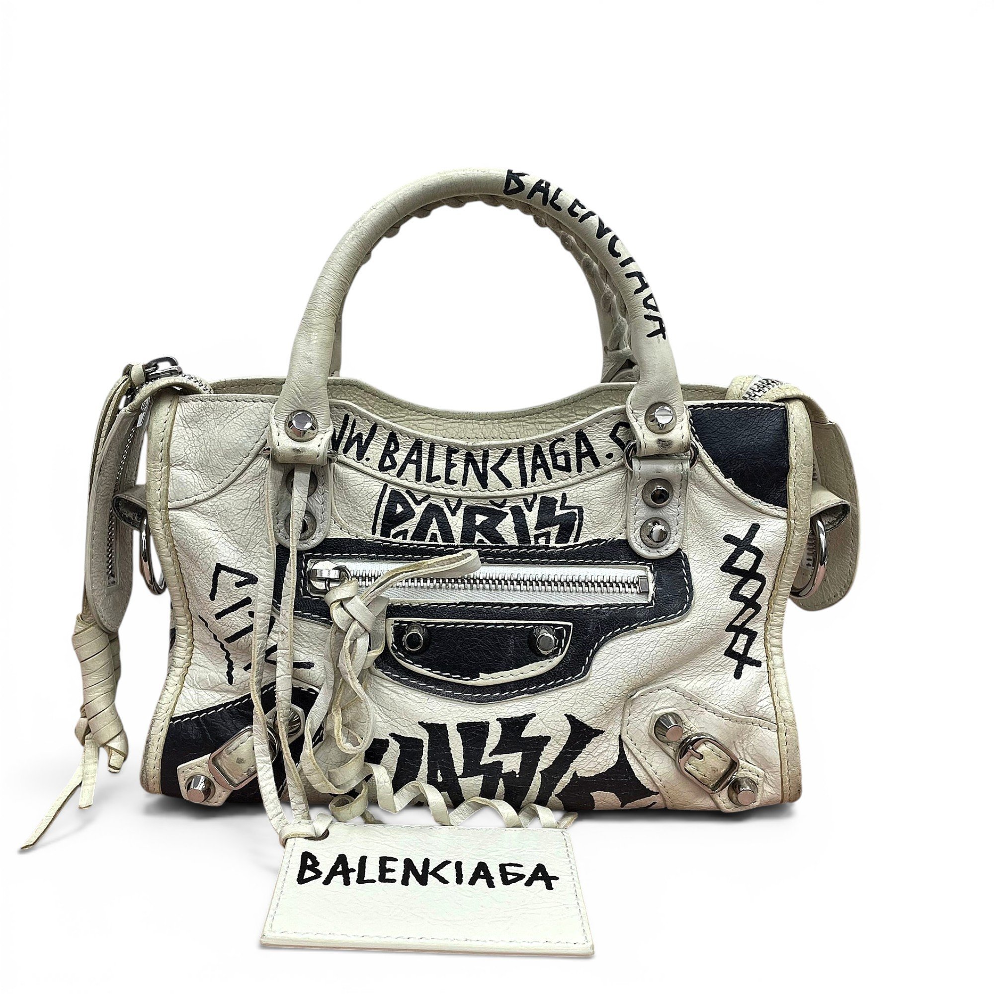Classic Metalic leather handbag
