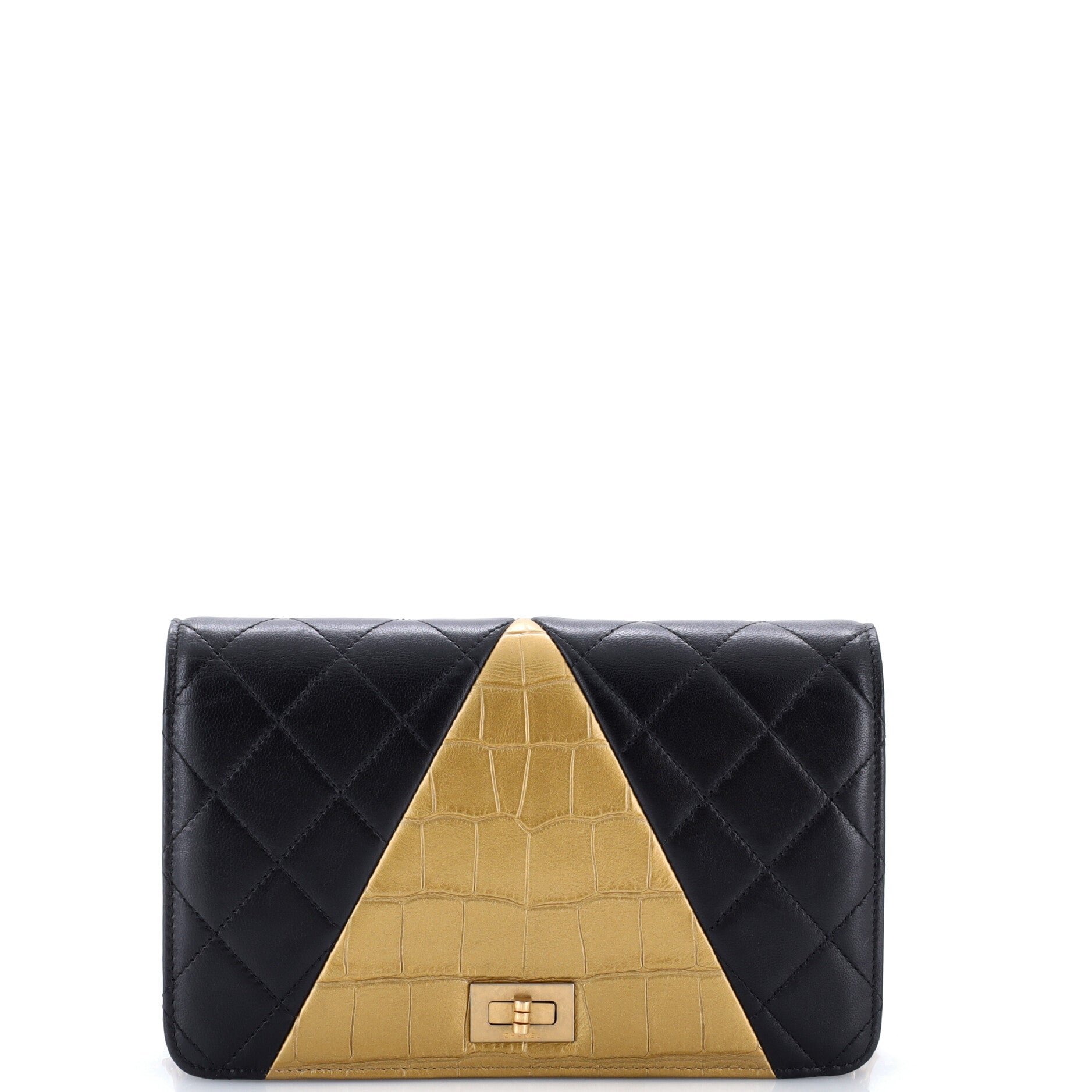 Reissue 2.55 Wallet on Chain Crocodile Embossed Calfskin and Quilted Lambskin