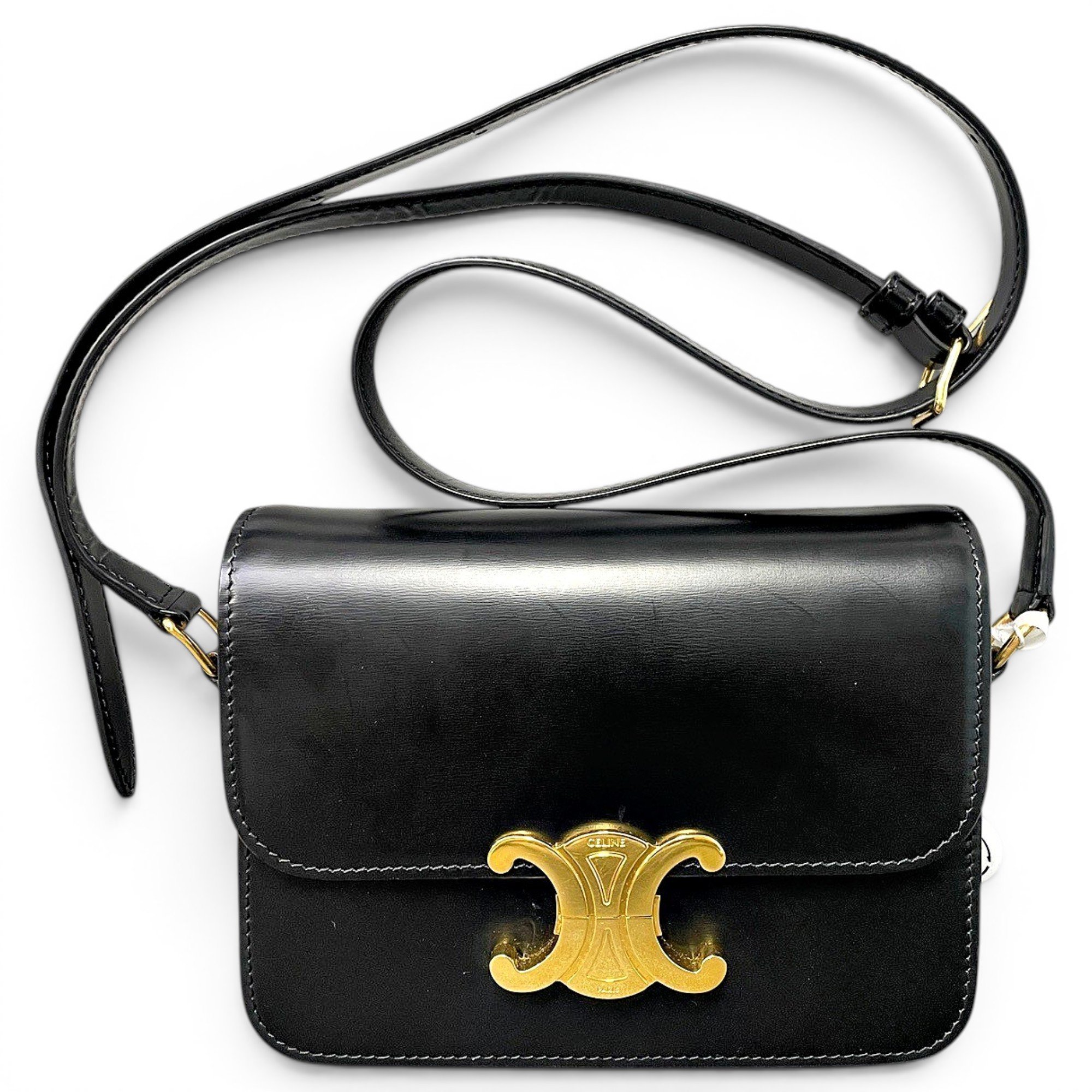Triomphe leather handbag