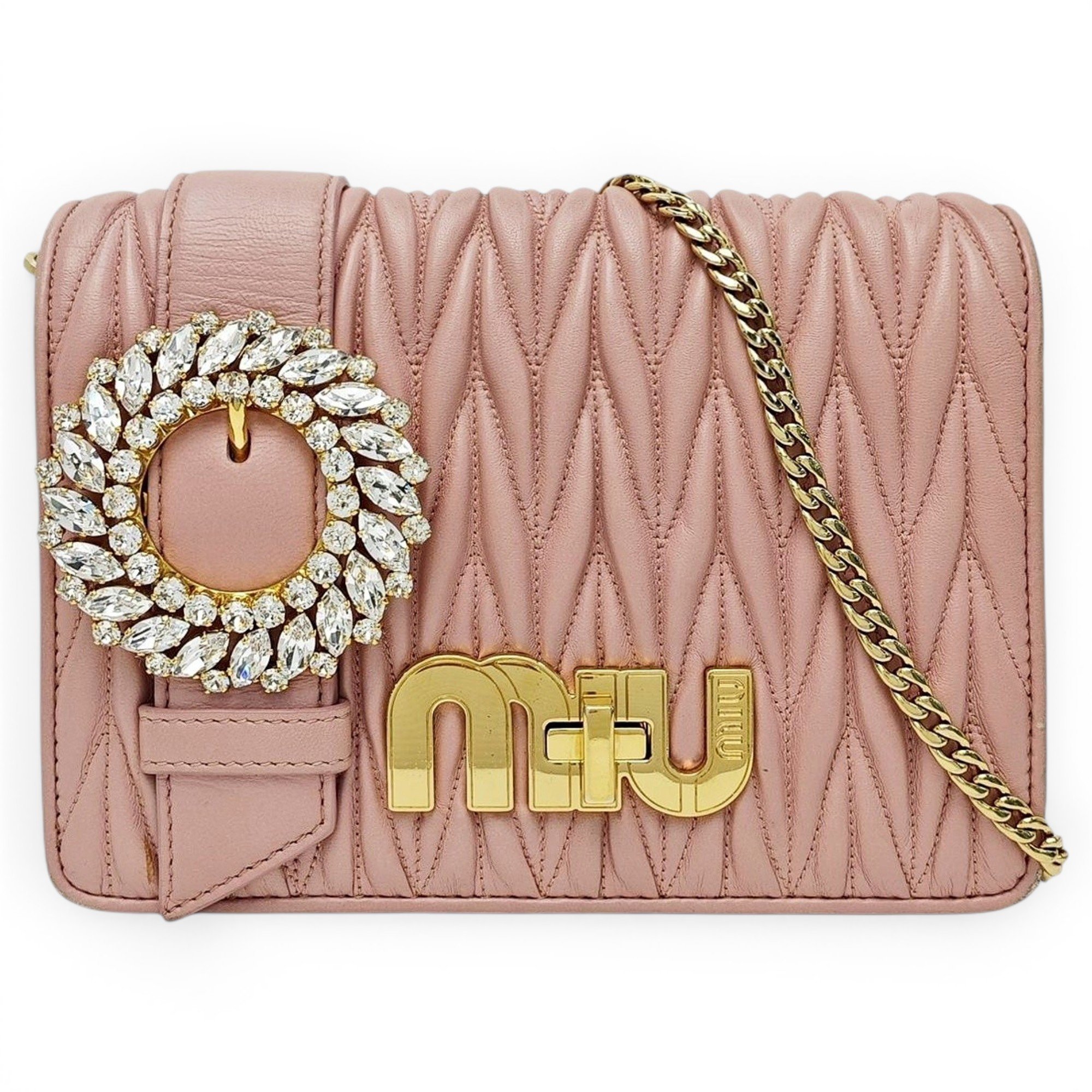 My Miu leather handbag
