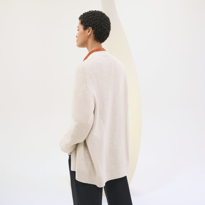 Beige Naturel Long Cardigan