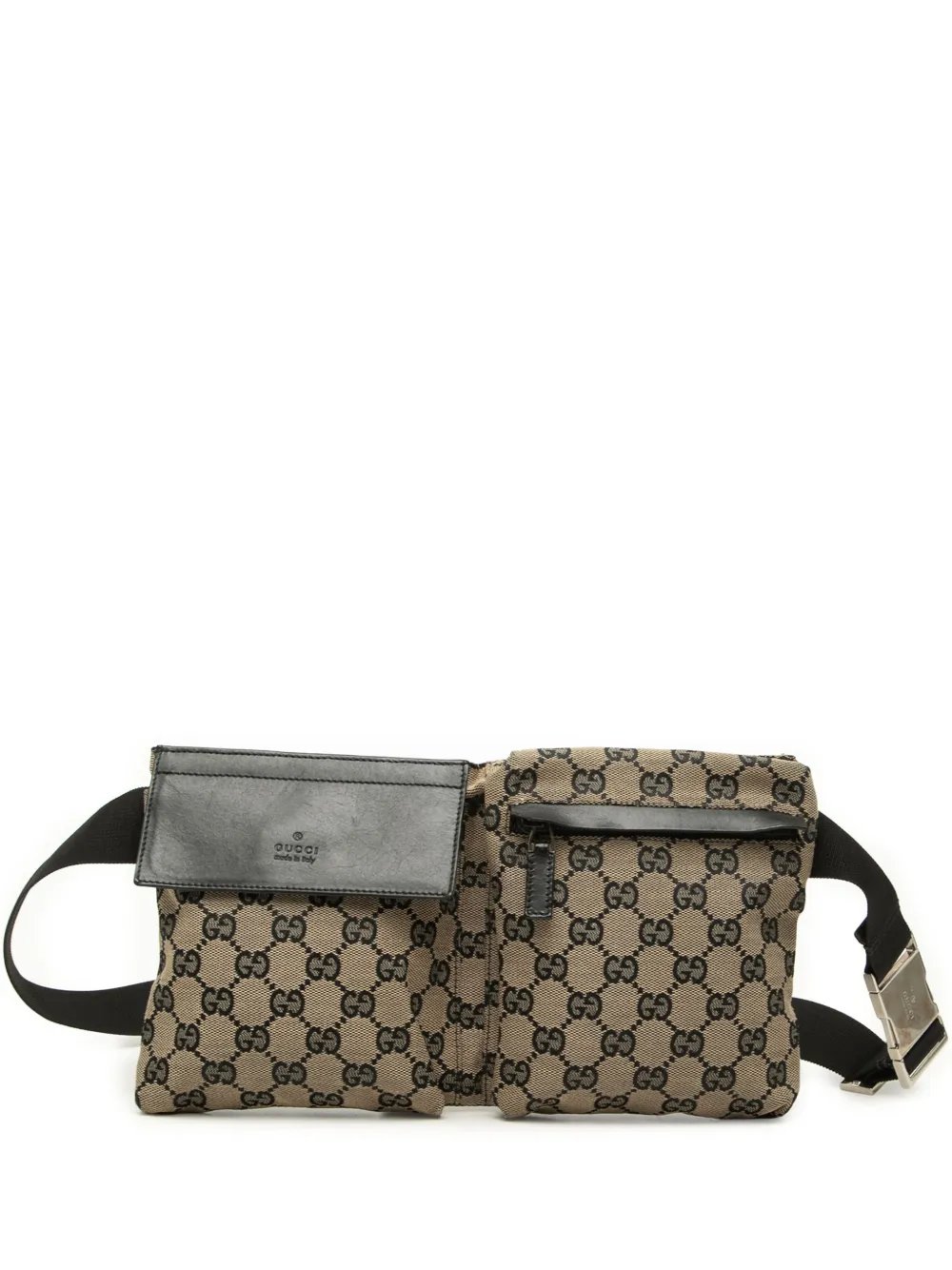 2000-2015 GG Canvas Double Pocket belt bag