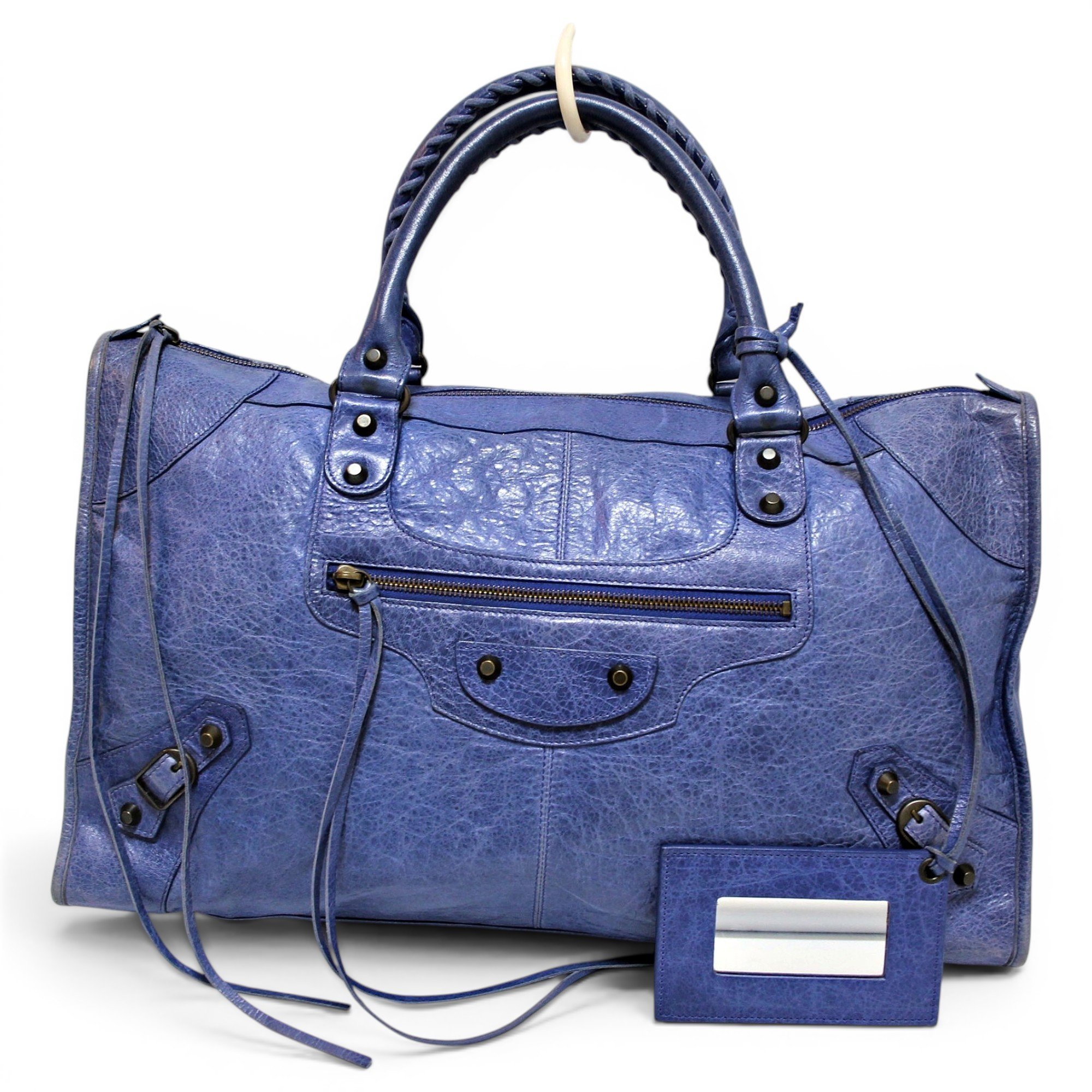 City leather handbag