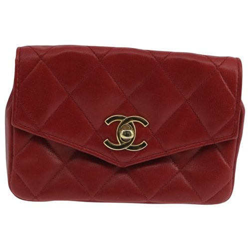 Leather clutch bag