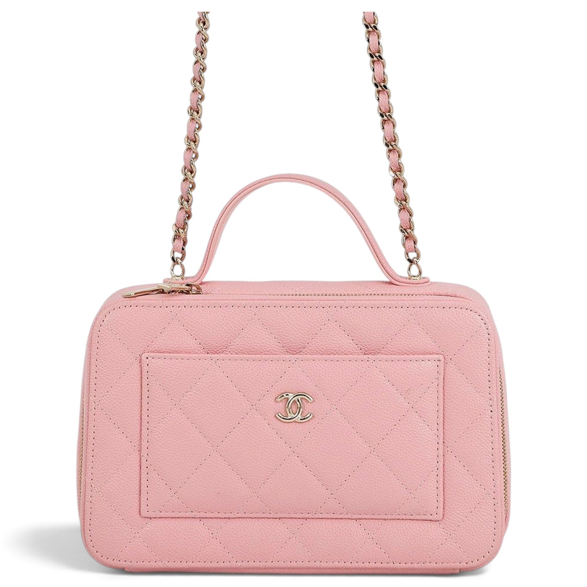 Vanity leather handbag